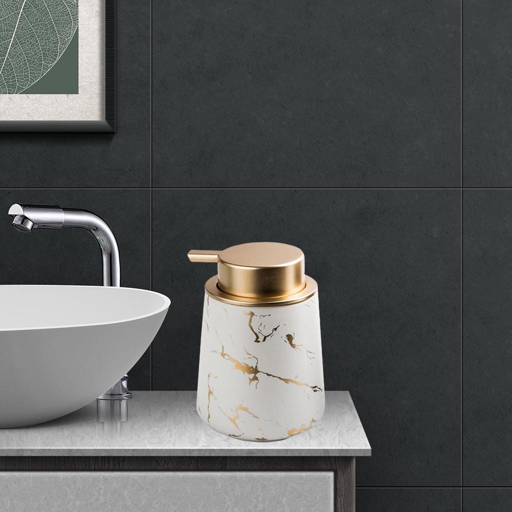 Counter Hand Wash Liquid Soap Dispenser 13.67oz Lotion Pump Bottle White