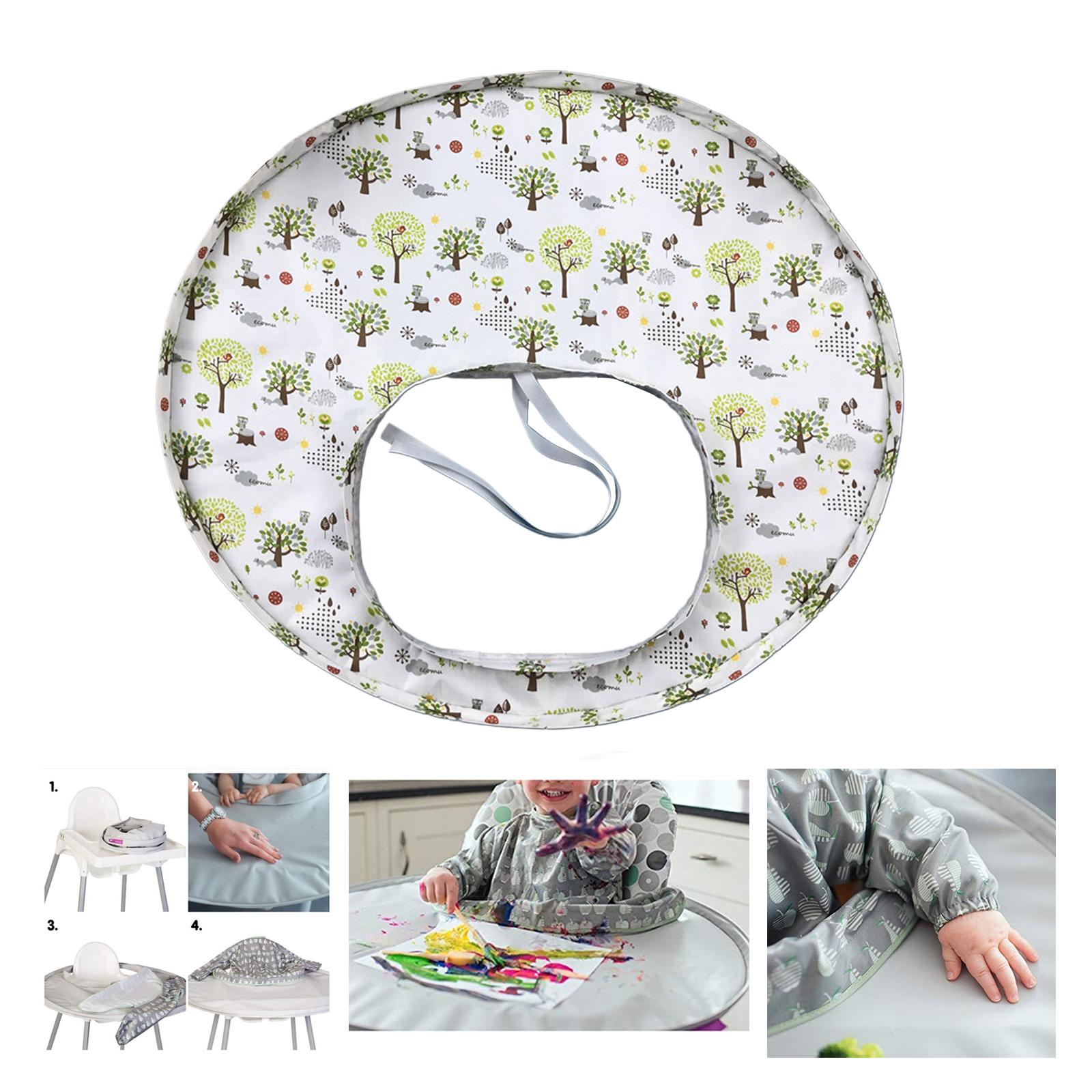 Portable Baby Eating Table Mat Cushion Table Mat Cover for Toddler Kids Forest