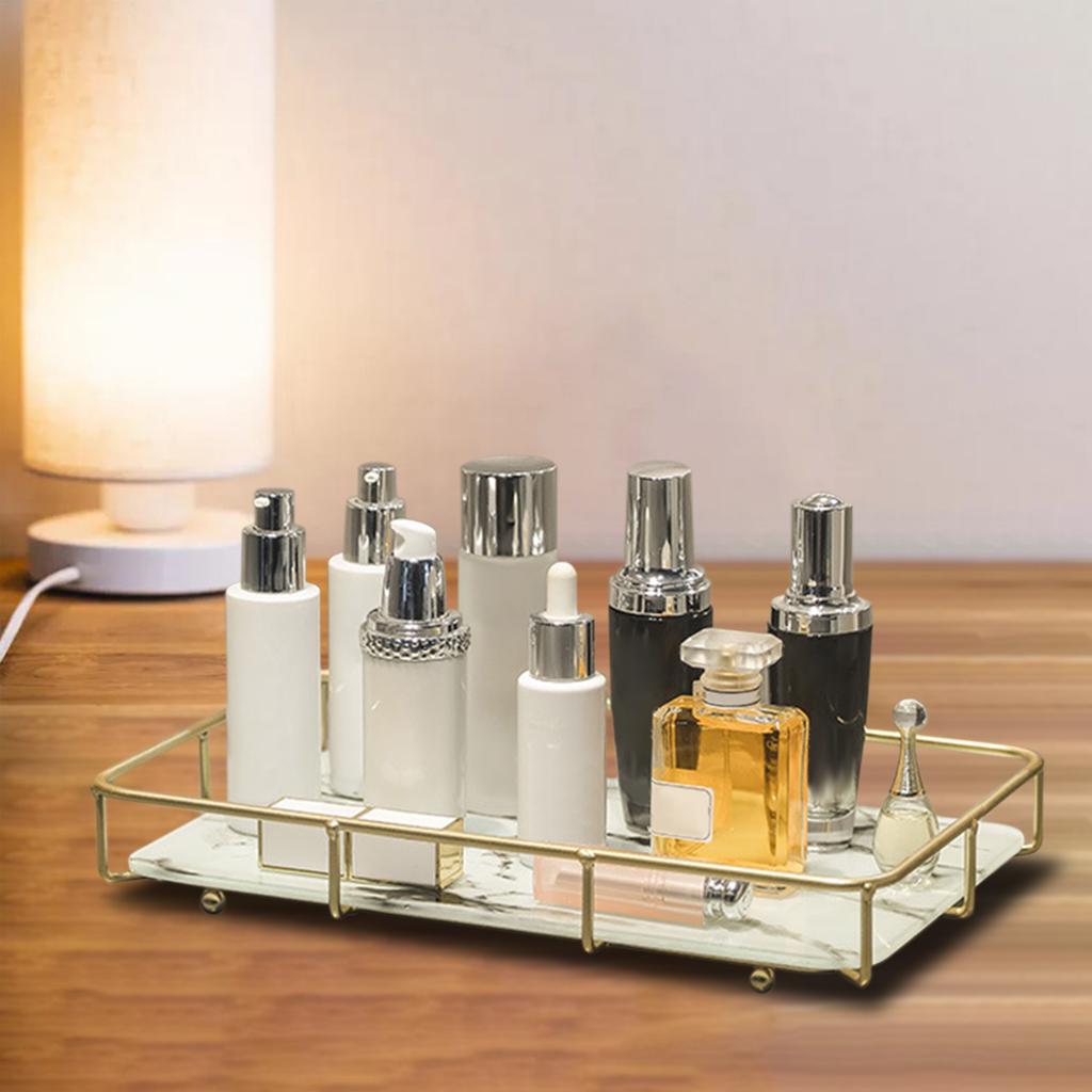 Bathroom Shelf Makeup Organizer Storage Rack for Cosmetic  White Pink