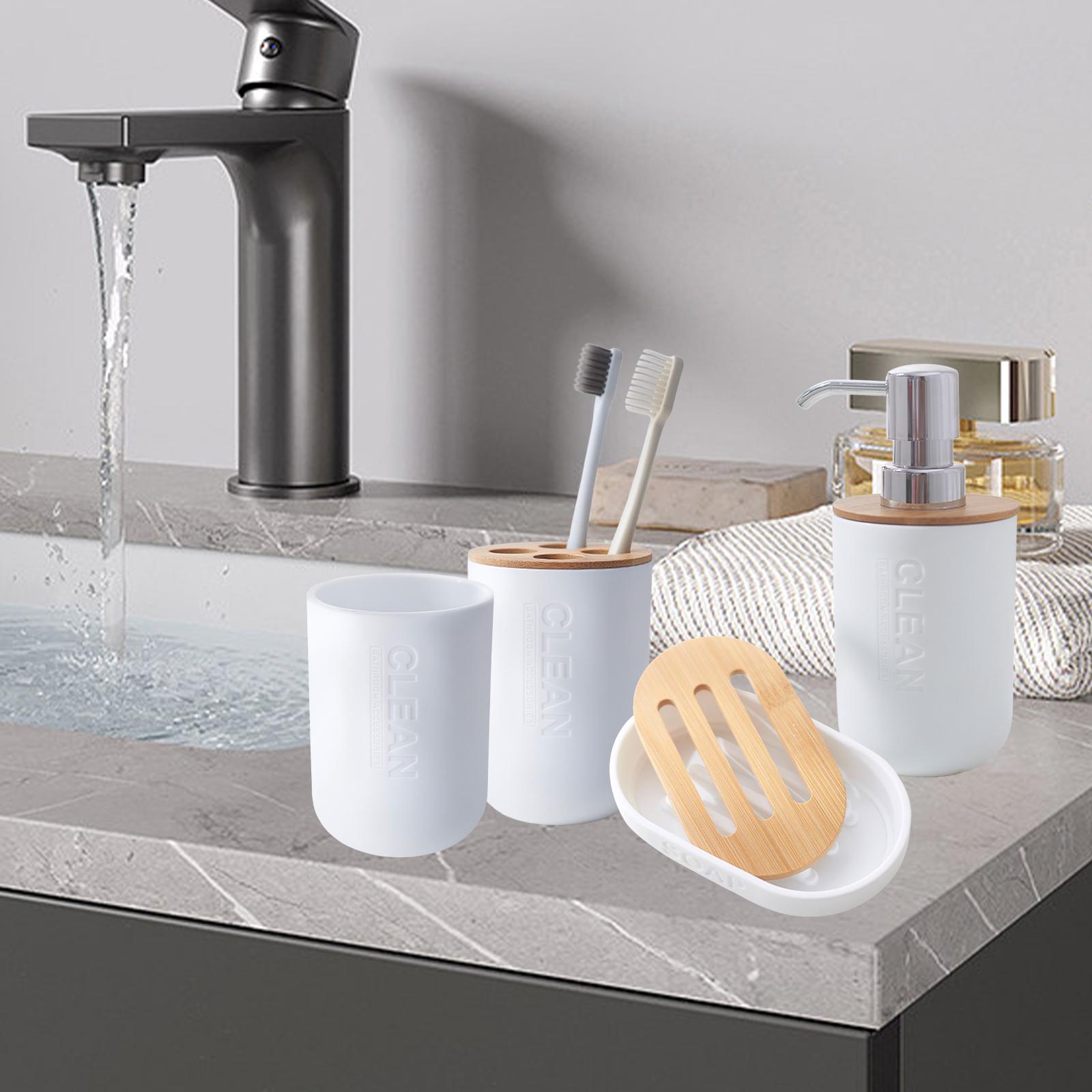 Ceramic Bathroom Accessories Complete Set for Hotel Restroom Apartment 4pcs