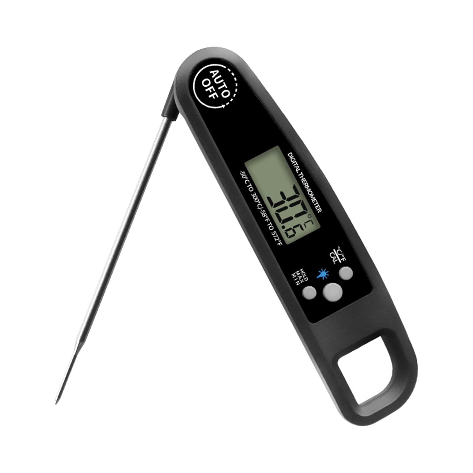 Food Waterproof with Stainless Steel Probe for Oven Kitchen black