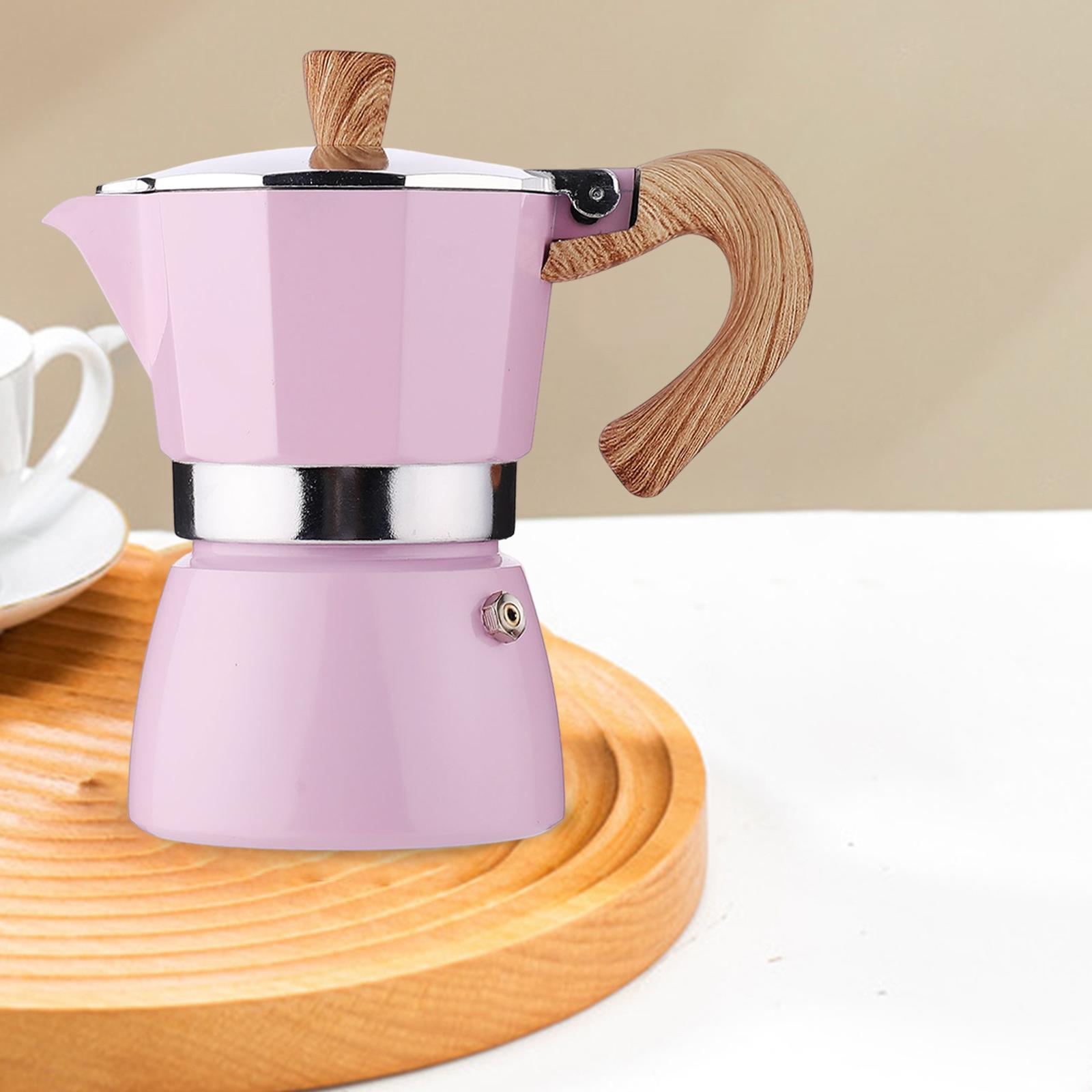 Aluminum Coffee Maker Durable Accessory Pink for Restaurant Traveling 150ml