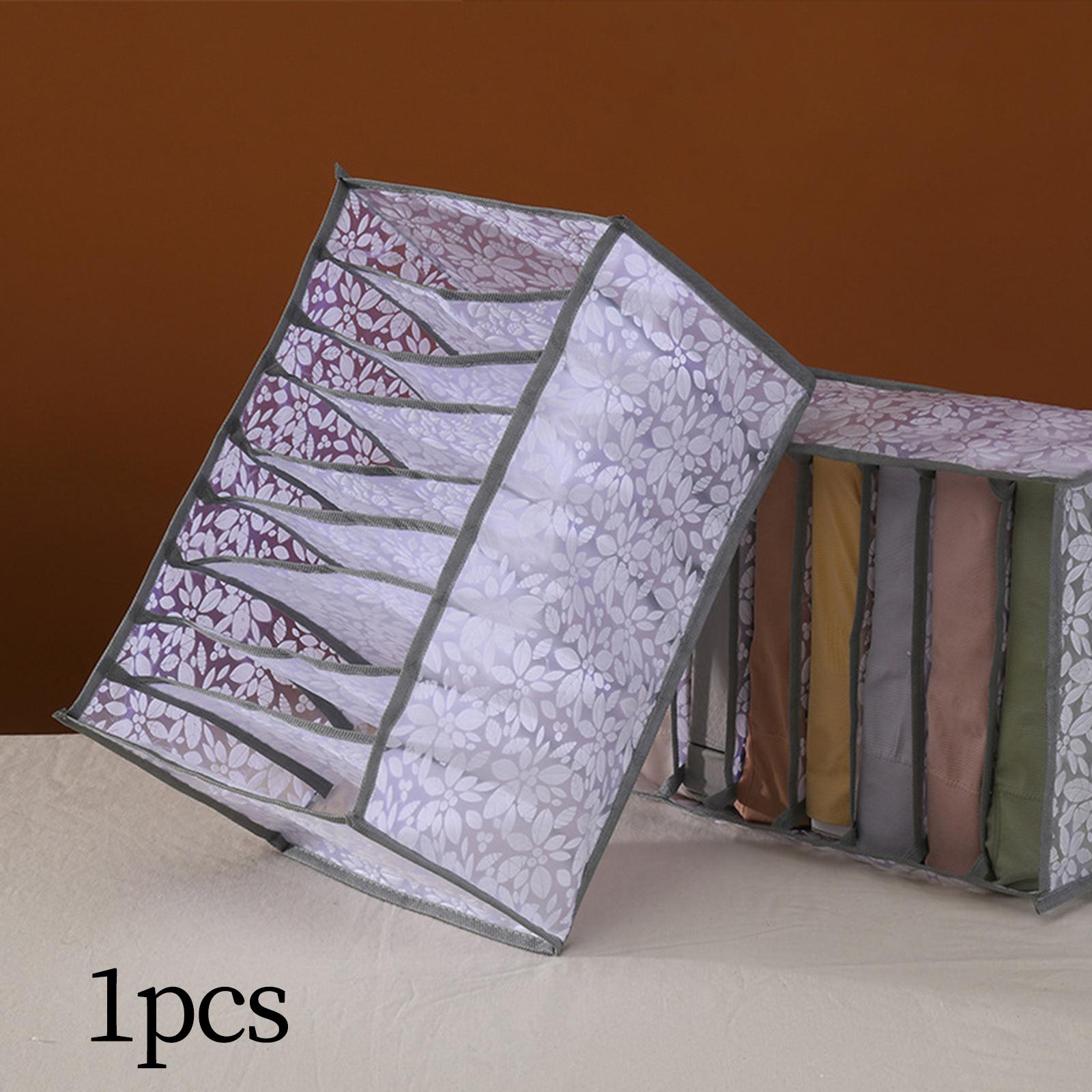 Foldable Clothes Dividers Organizer Cloth Drawer Organizer Washable 9 Grids