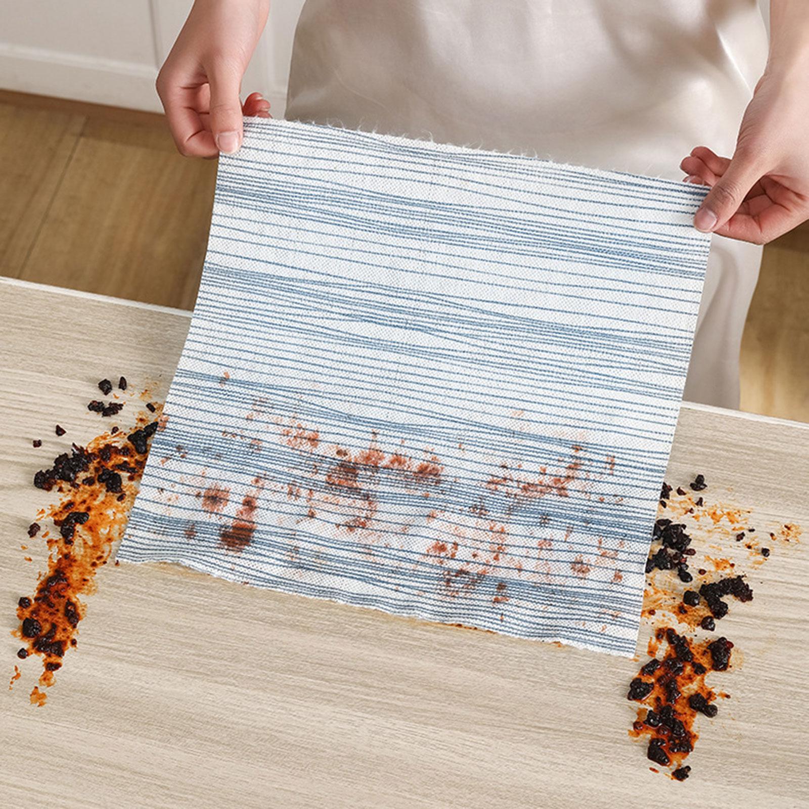 Kitchen Disposable Cleaning Cloths Cleaning Rag for Furniture Dish Tableware Plaid