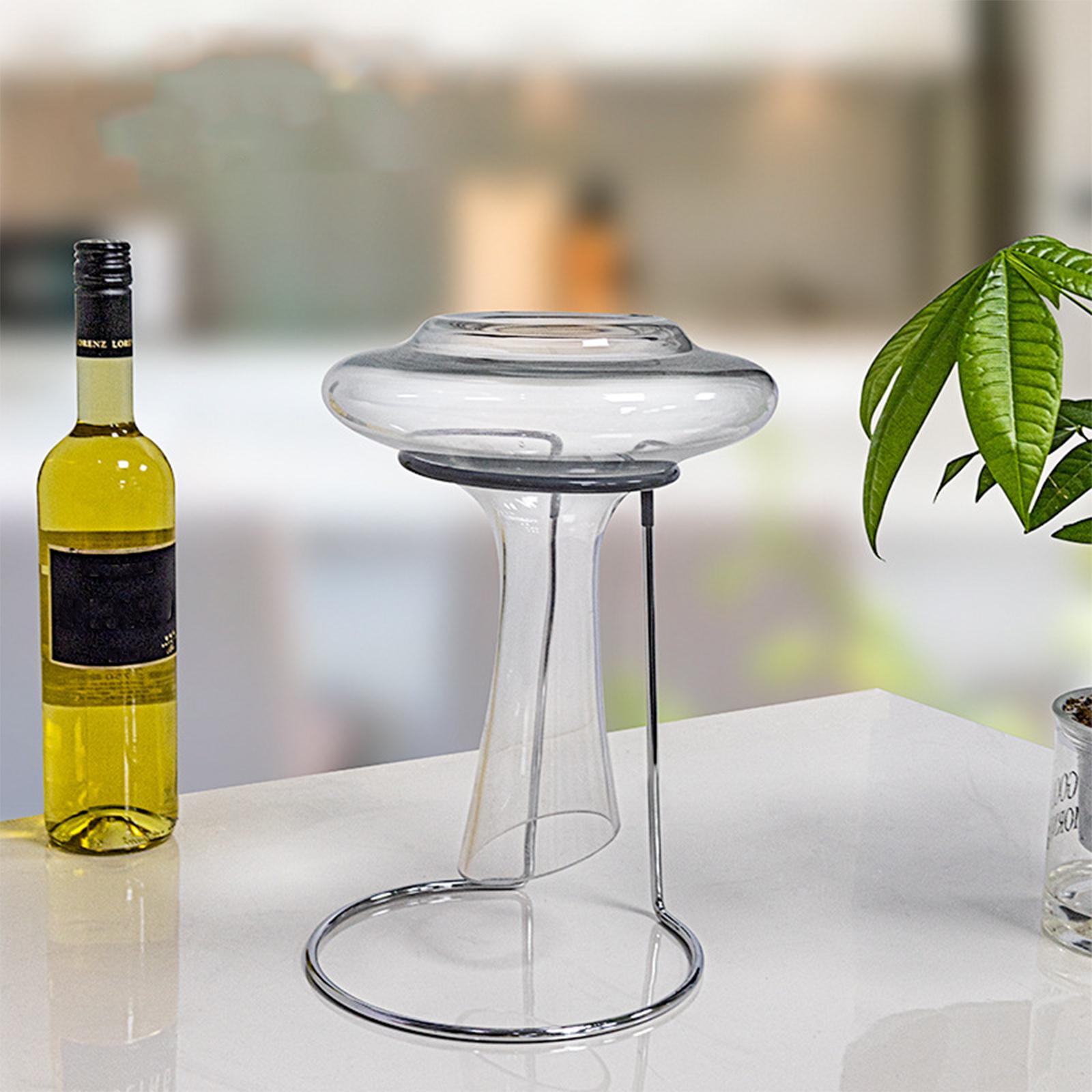 Decanter Drying Stand Steel Wine Decanter Holder for Kitchen Home Countertop