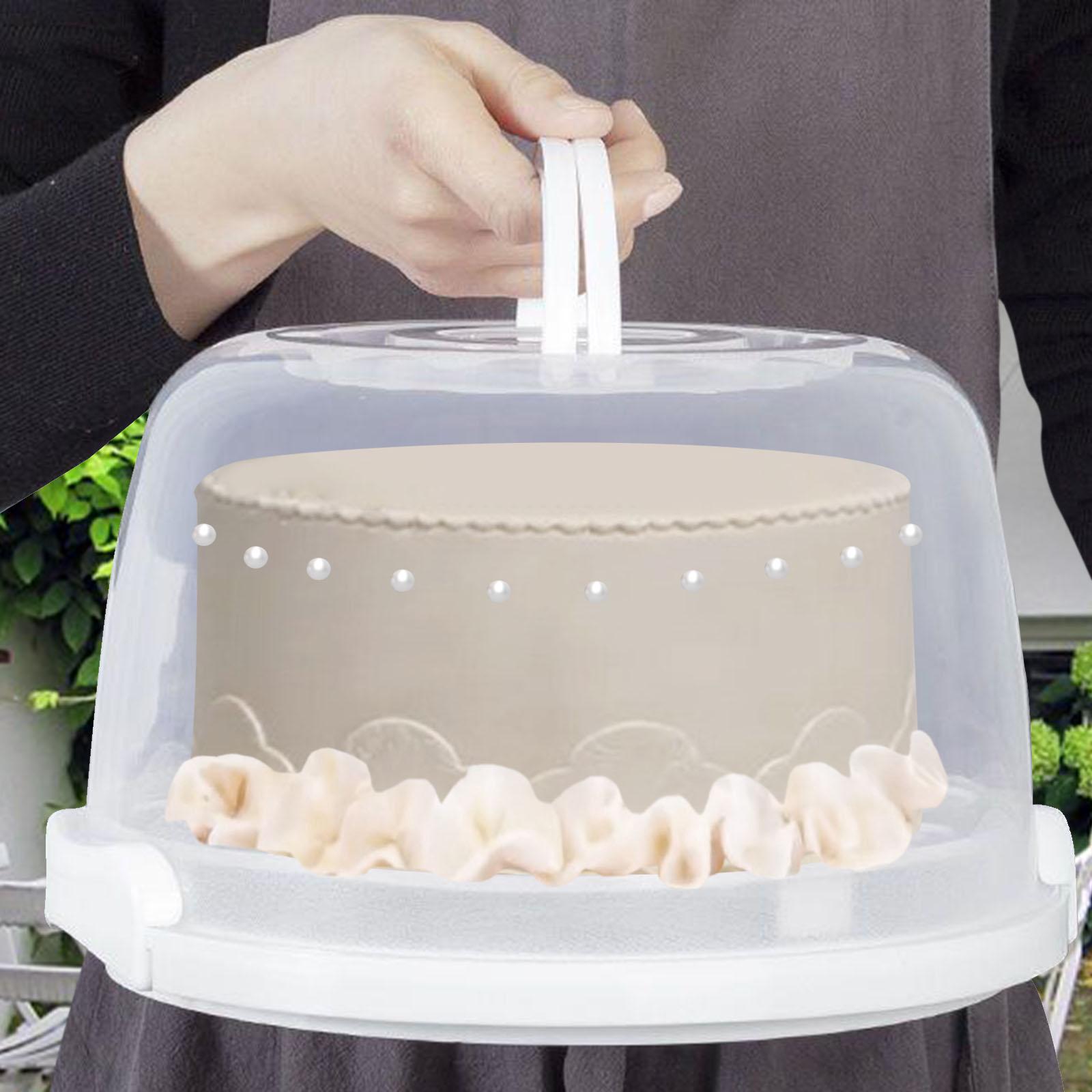 Portable Cake Carrier Round Cupcake Container for Desserts Cupcake Doughnuts