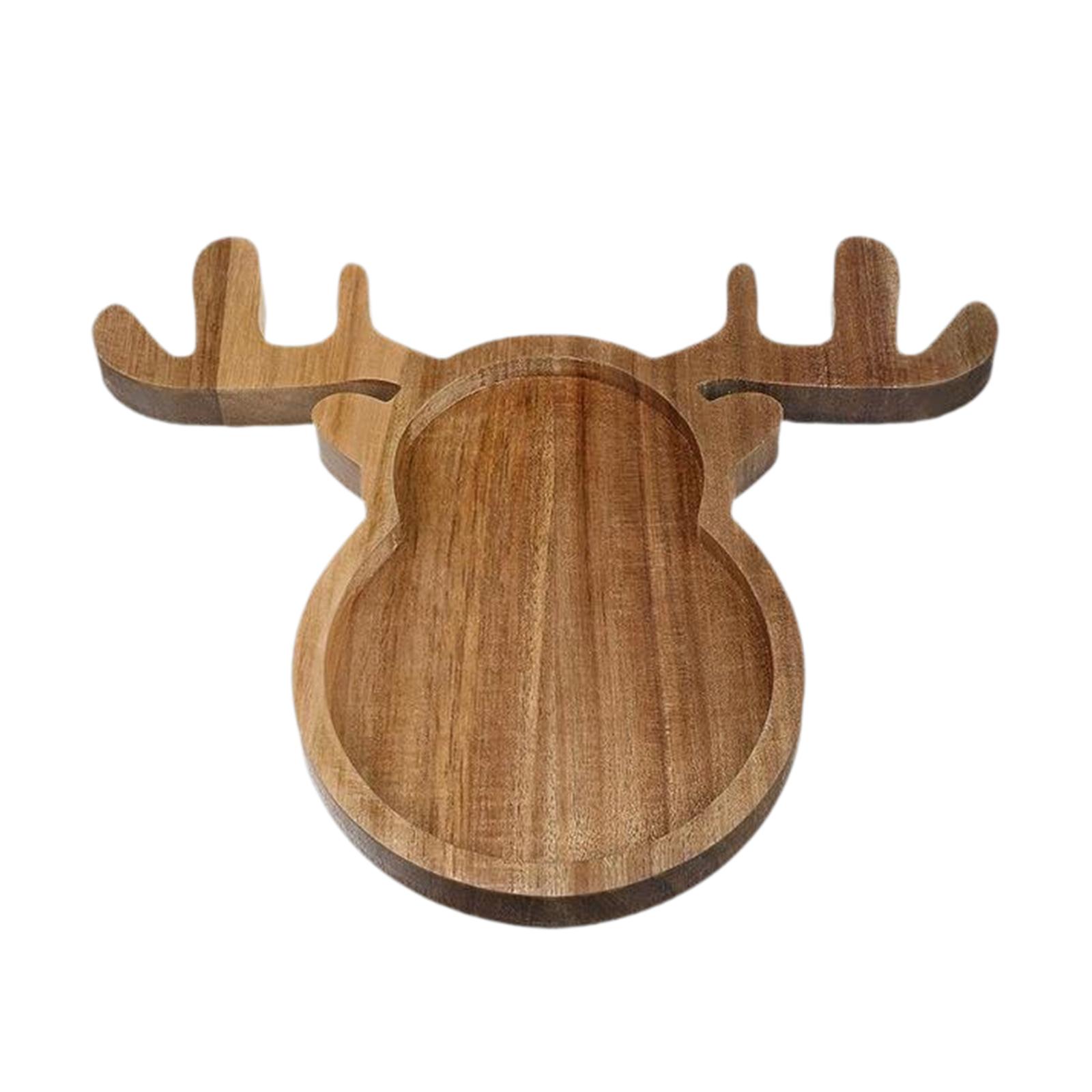 Wooden Serving Tray Christmas Elk