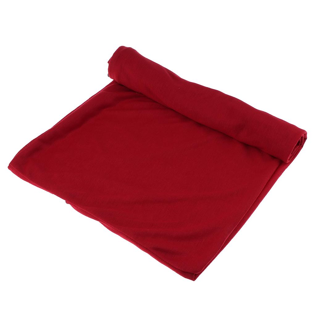 Fashion Women Plain Solid Travel Infinity Scarf with Zipper Pocket Wine red