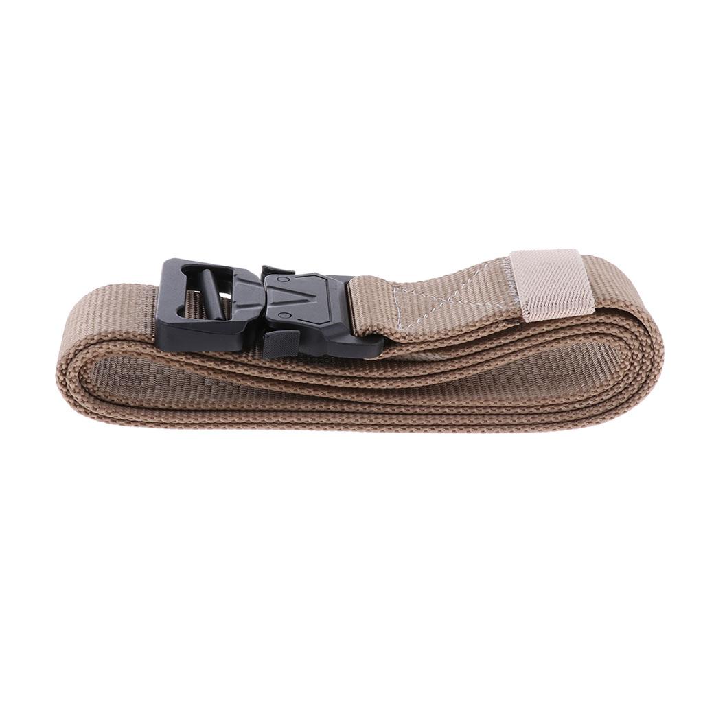 Fashion Outdoor Men Nylon Holeless Ratchet Click Belt Weightlifting