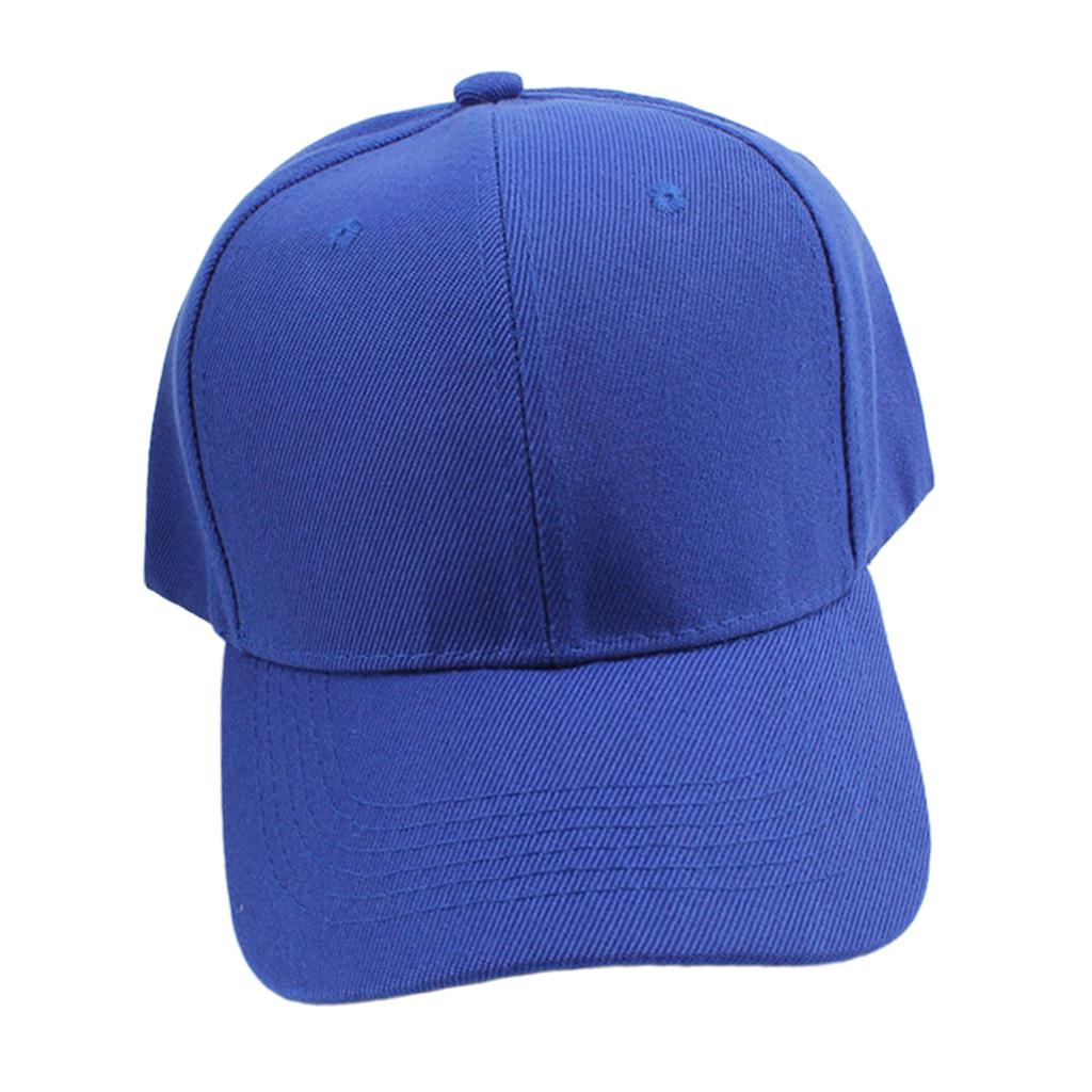 Curved Basketball Cap Hiphop Causal Snapback Golf Peaked Sun Hat Blue