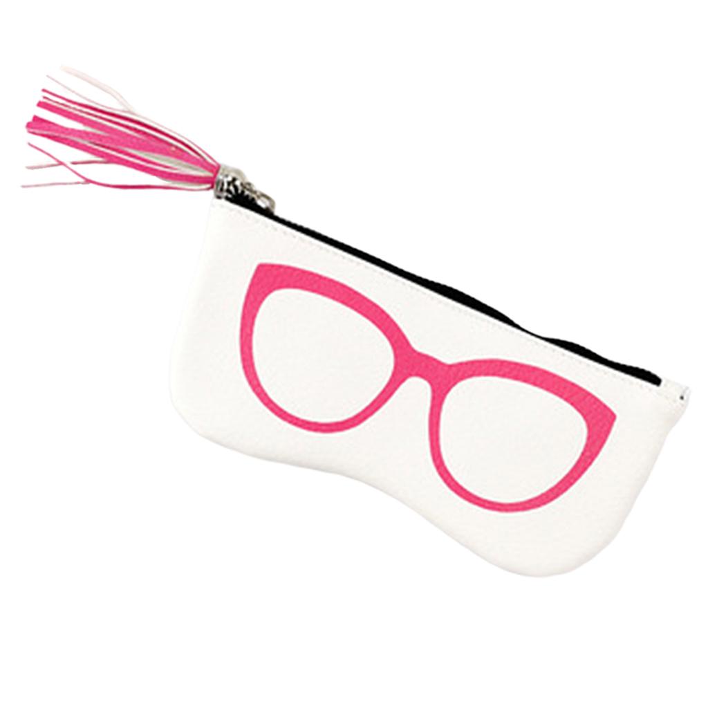 Portable Spectacles Glasses Case Holder Eyewear Pouch Storage Bag White