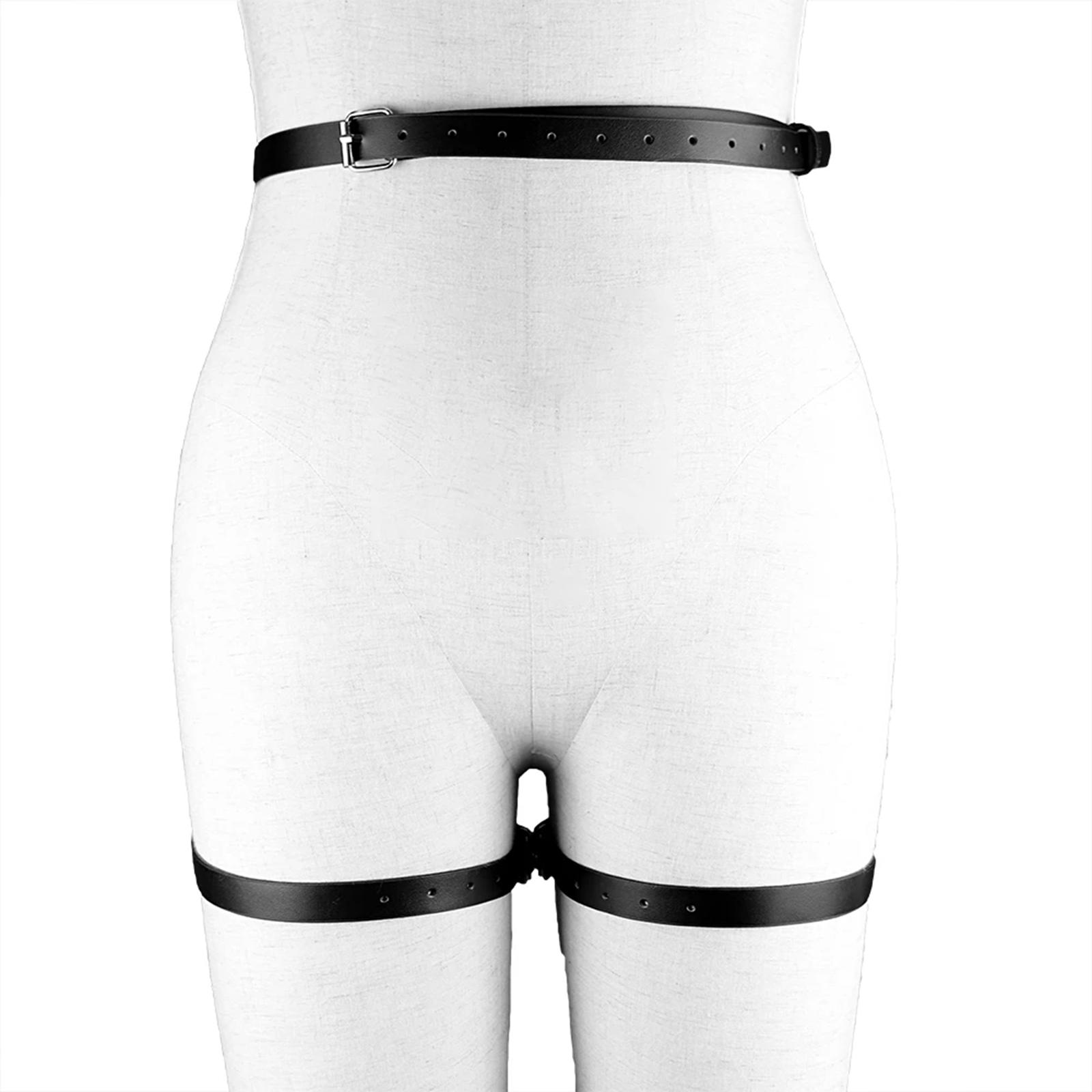 Women Garter Belt Leg Thigh Suspenders Waist Body Harness PU Leather Strap