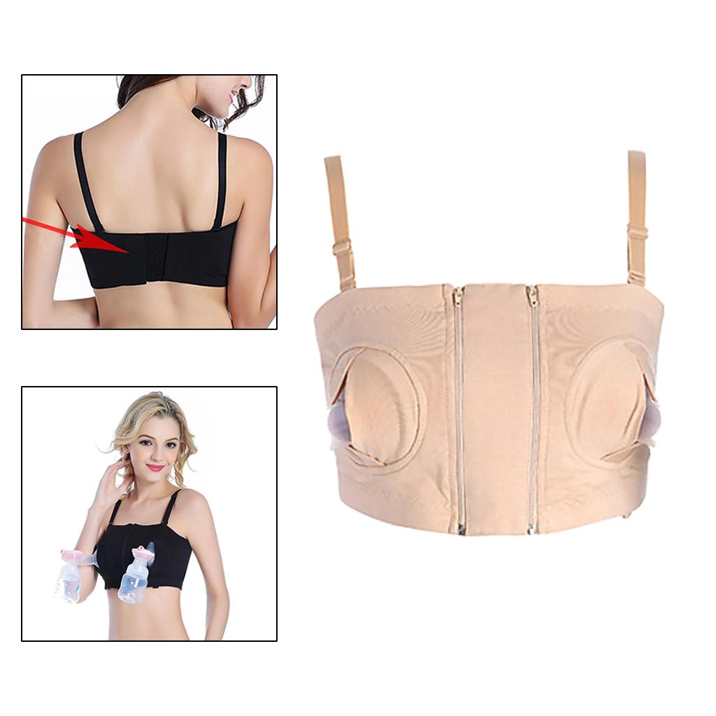 Pumping Bra Nursing Bra Pregnancy Maternity Adjustable Breast Feeding L