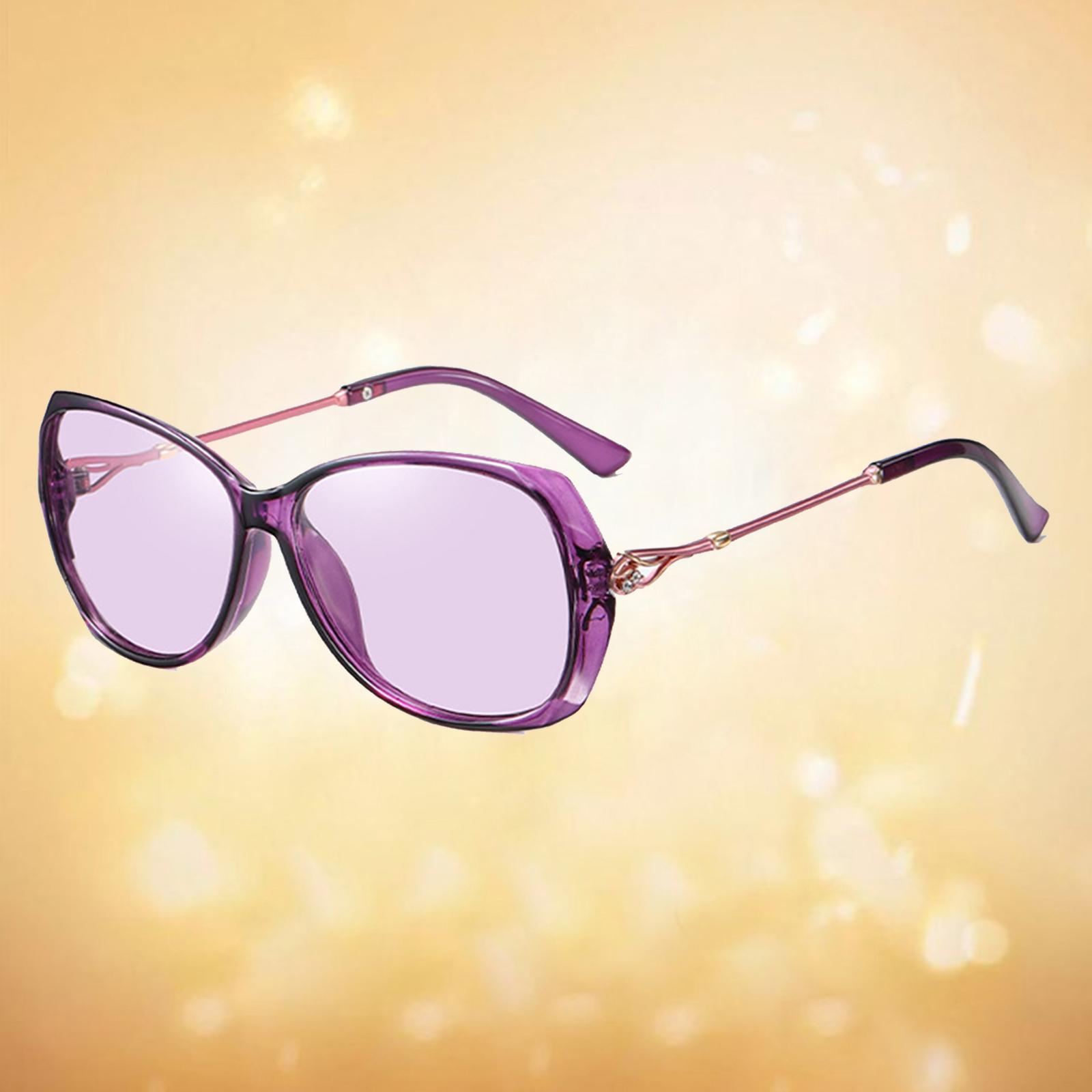 Women Sunglasses Fashion Polarized Driving Sun Glasses Purple Change Lens