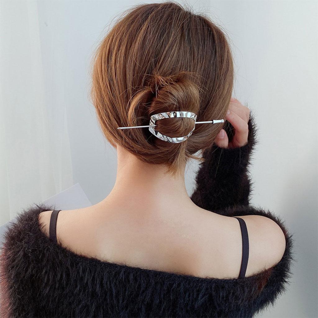 Fashion Girls Hair Clip Exquisite Hairpin Headwear Accessory  Silver Round