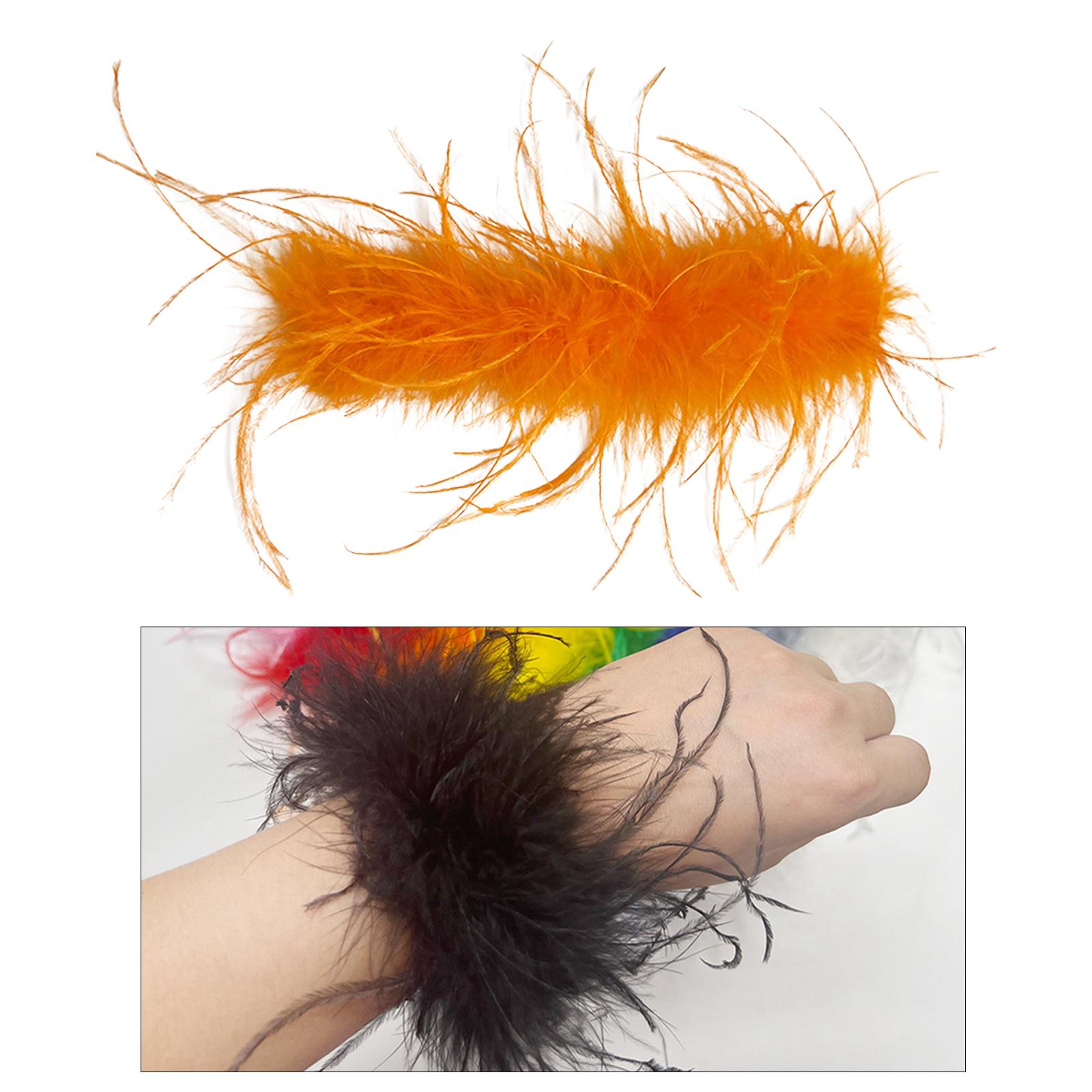 Slap Bracelets Accessories Feather Hair Band Anklet Wristband Cuff Sleeves Orange 