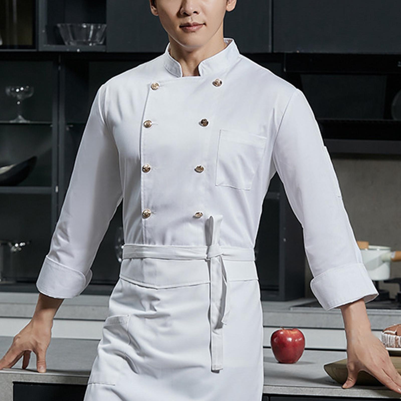 Universal Chef Clothes Breathable Uniform Cooking Waitress Kitchen XXXL