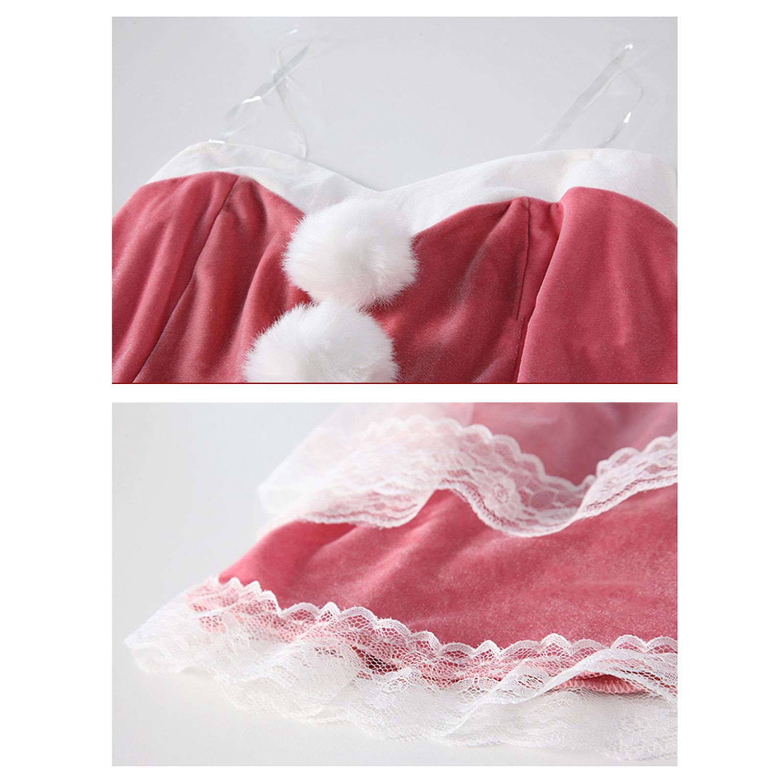 Classic Bunny Costume Cosplay W/ Bunny Ears Christmas Party Dress up Pink