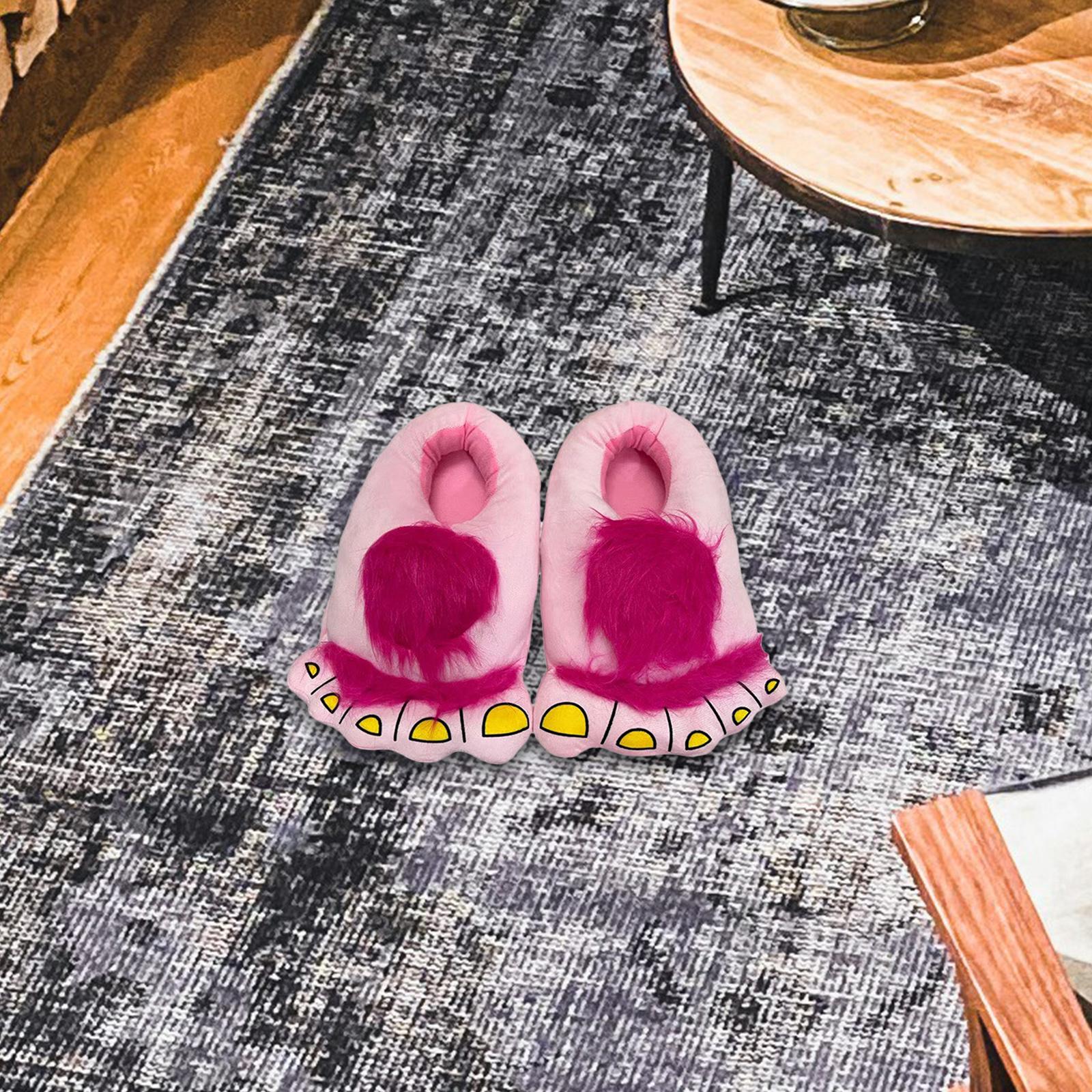 Furry Monster Adventure Slippers Cartoon for Apartment Living Room