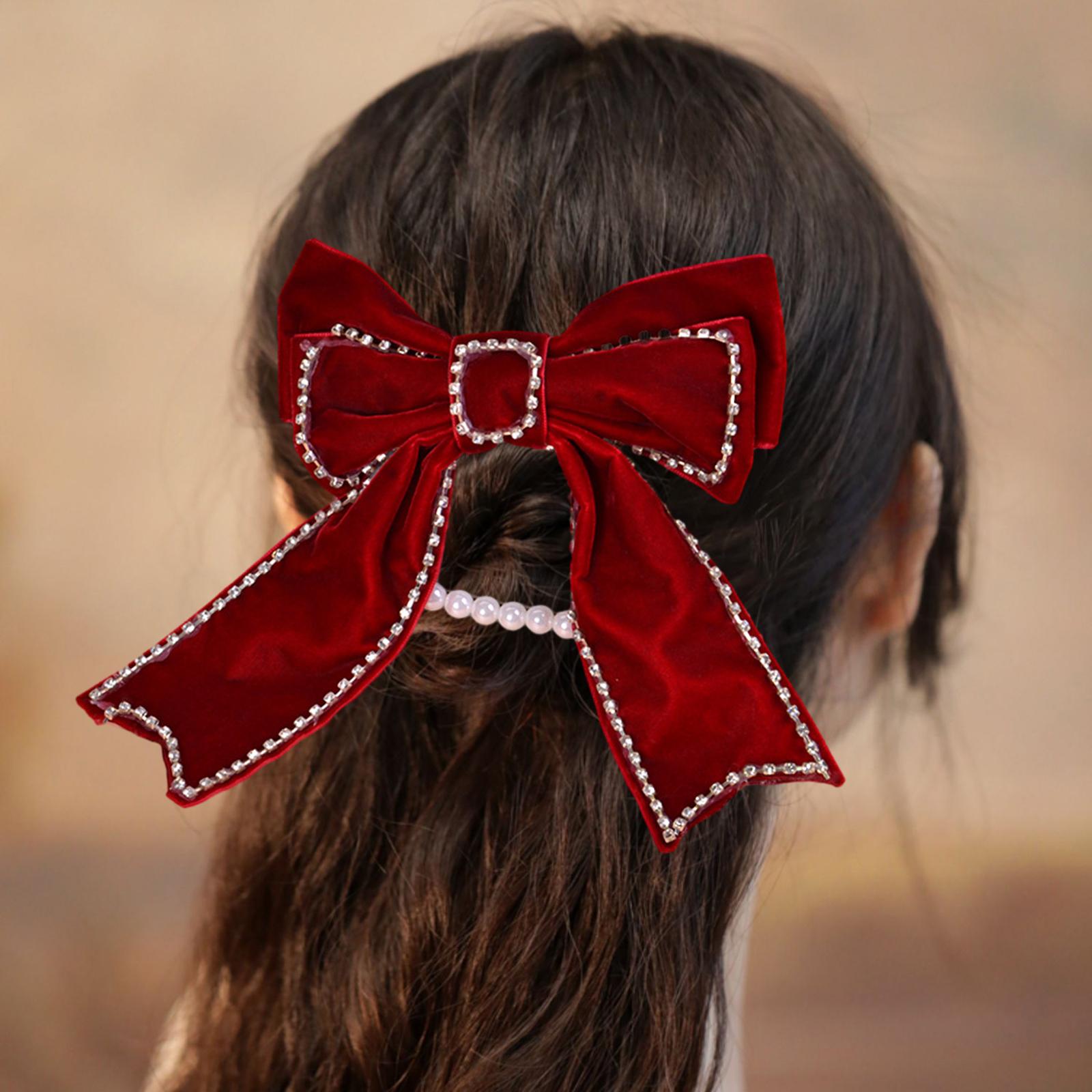 Bowknot Hair Bow Hair Clip Fashion Hairpin for Wedding Prom Anniversary