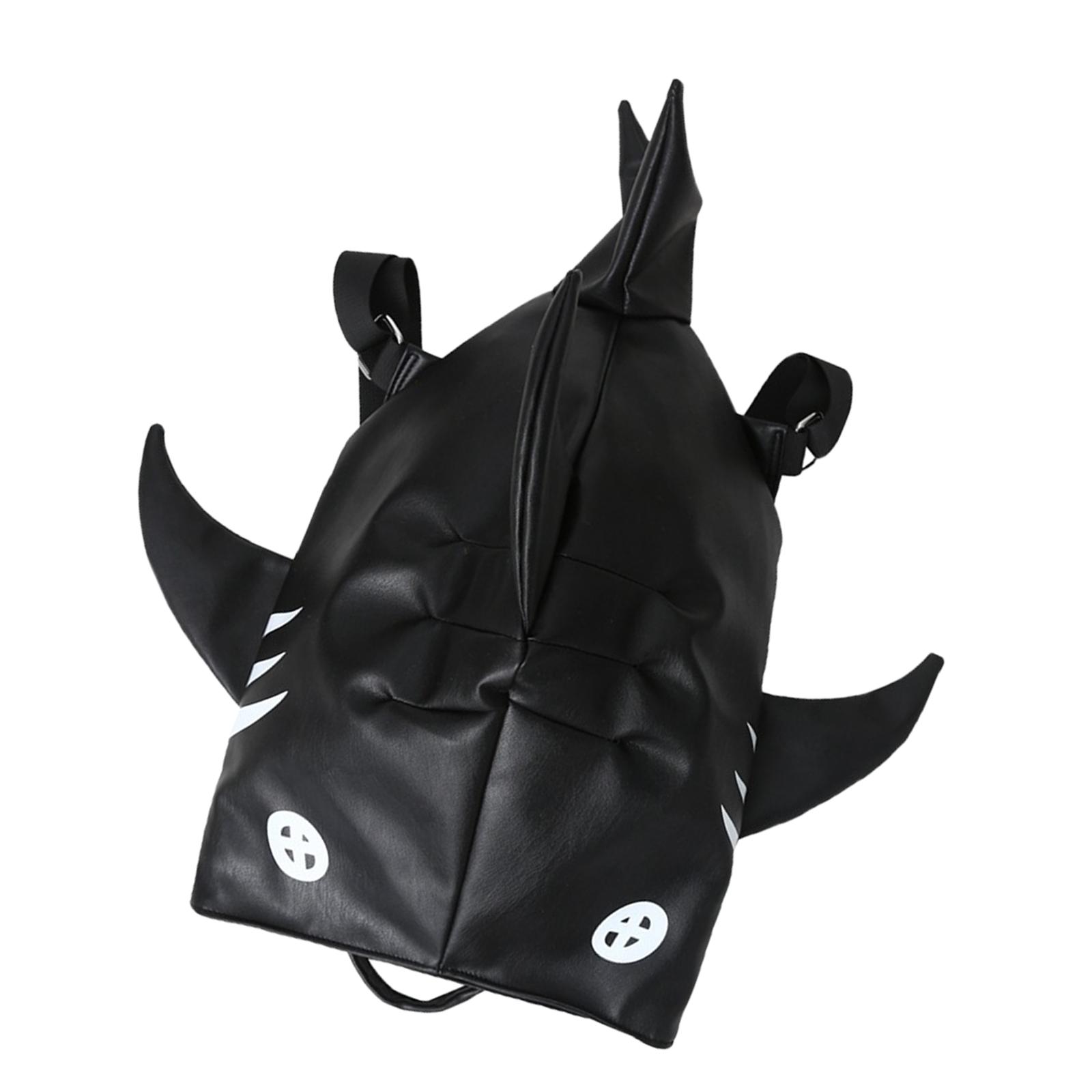 Leather Backpack Lightweight Schoolbag for Teens Girls Boys College Students Black