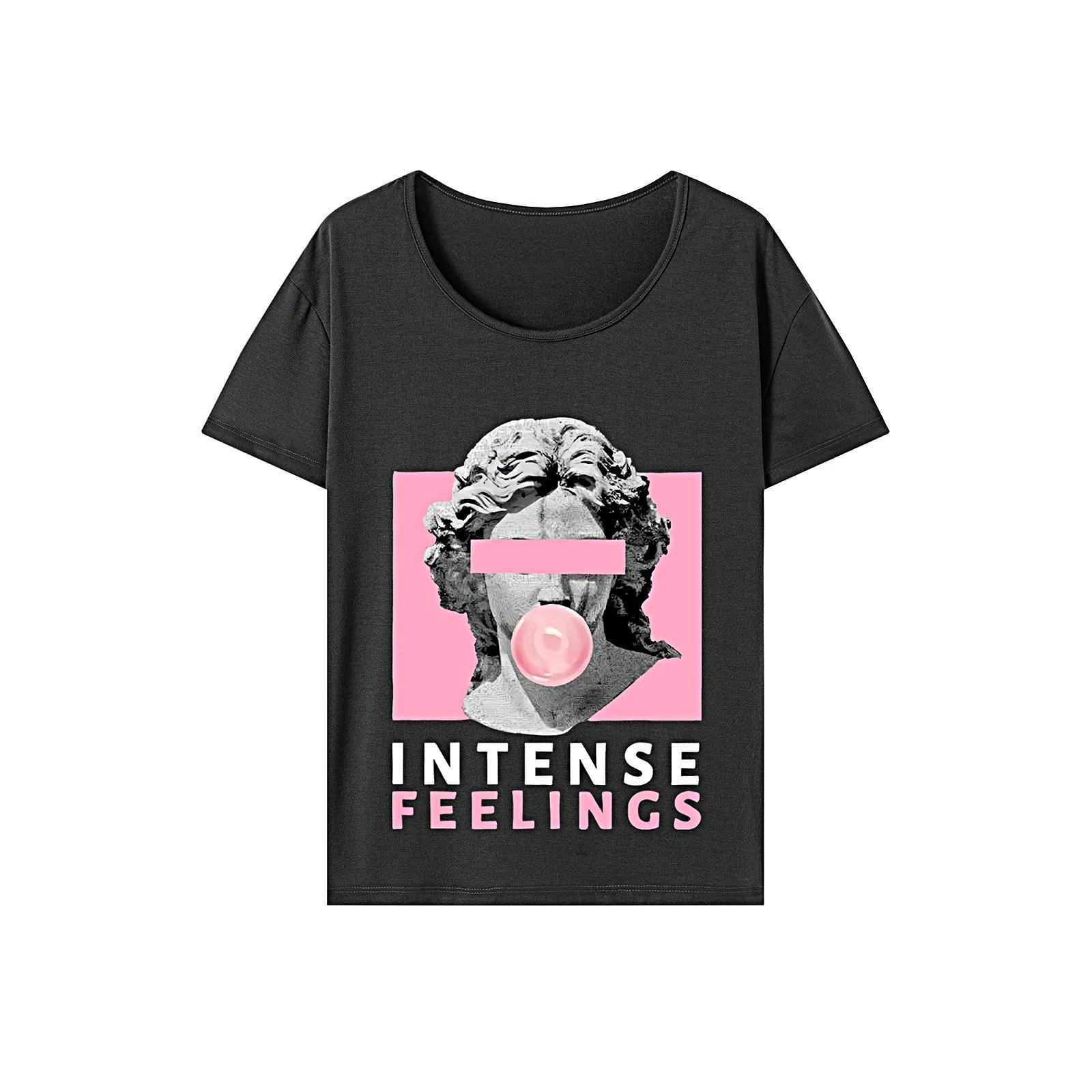 Womens T Shirt Summer Fashion Soft Crew Neck Tee for Vacation Commuting Work M