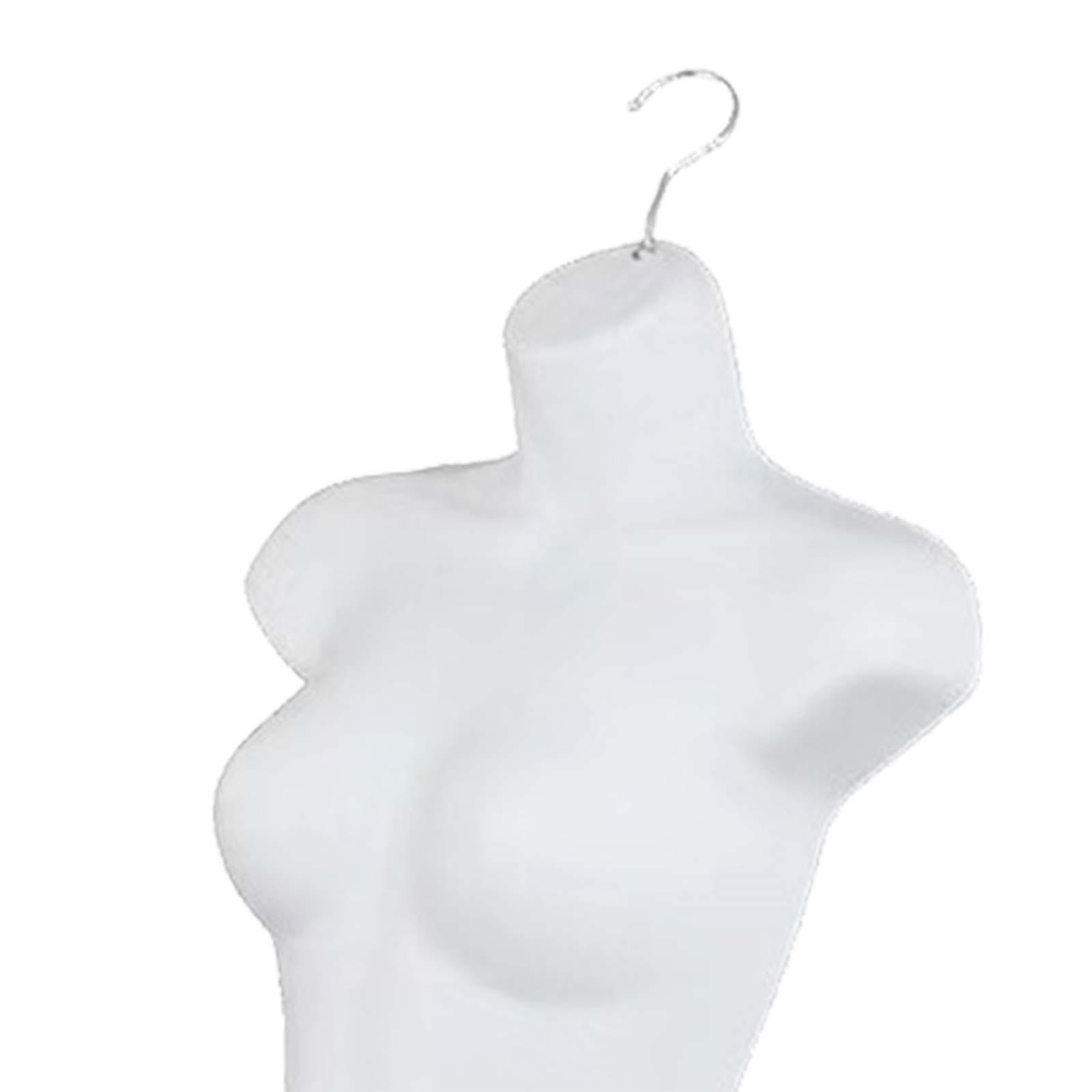 Female Mannequin Hip Shirt Display Clothes Holder Lightweight Female Manikin White