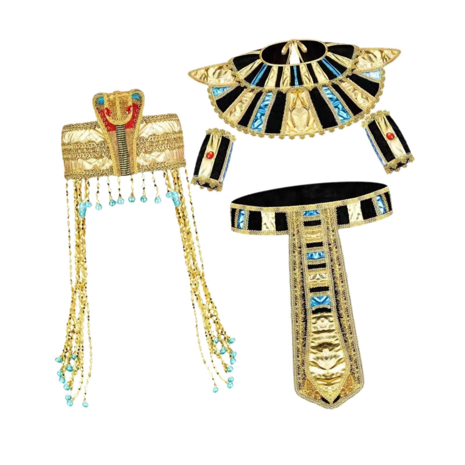 5Pcs Womens Egyptian Costume Accessories Egypt Queen Headdress Party Outfits