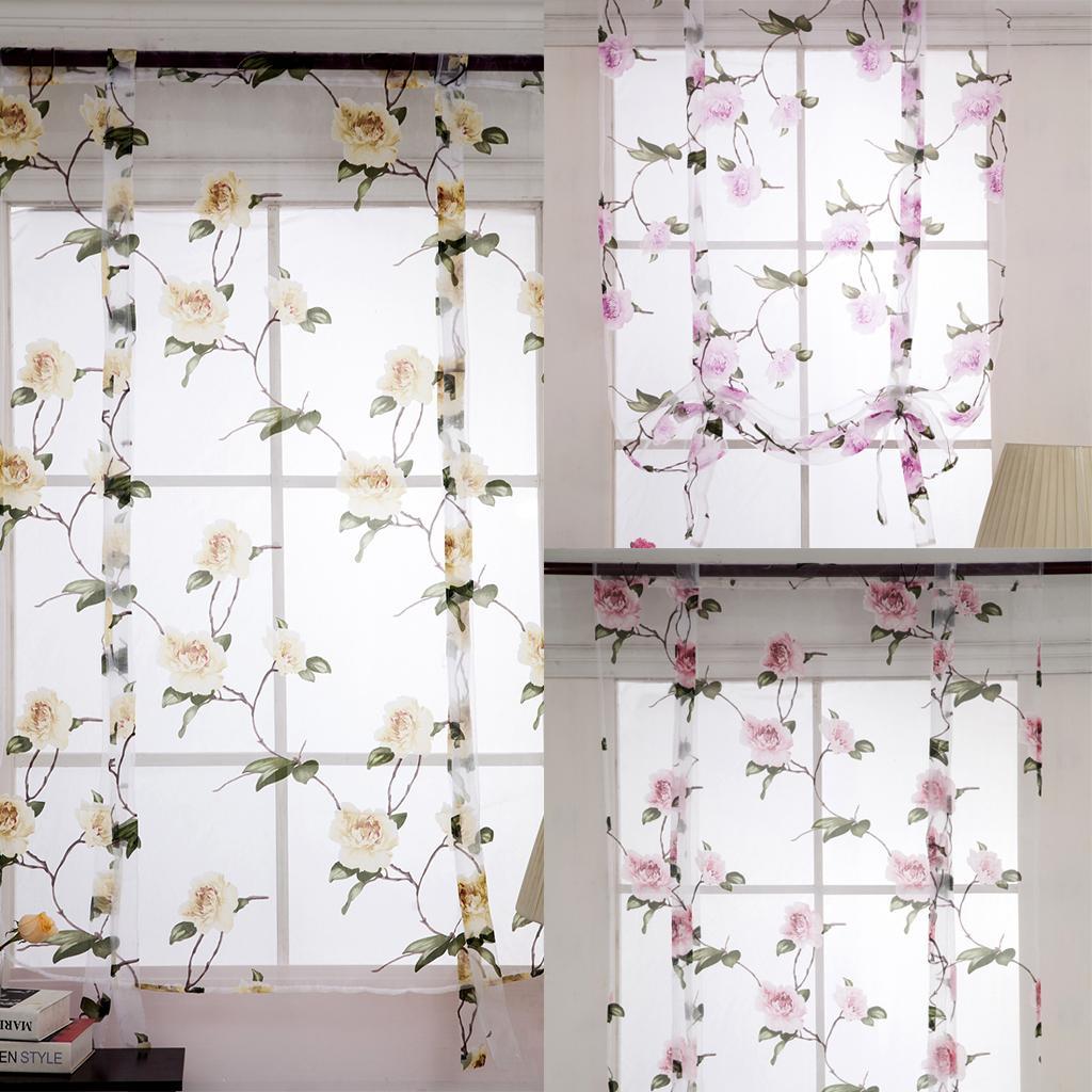 Schönheits Blumen römischer Vorhang Voile binden Sie Seidenband Farbton