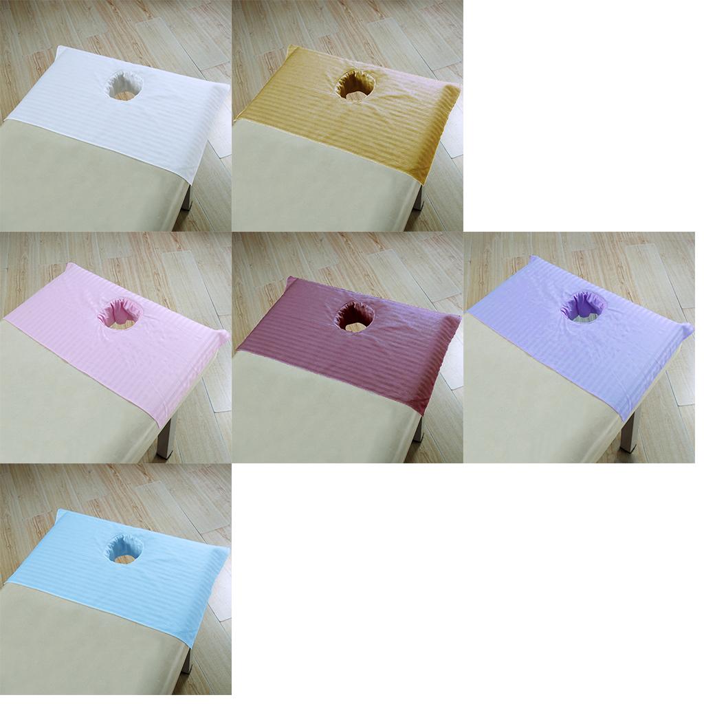 Soft Beauty Massage SPA Treatment Bed Cover Sheet With Breath Hole White