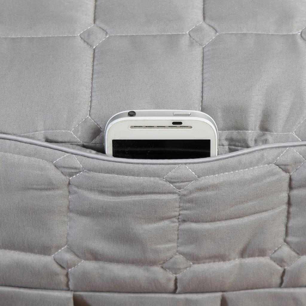 3xMassage Cosmetic Table Valance Sheet Cover with Hole Gray-190x70cm