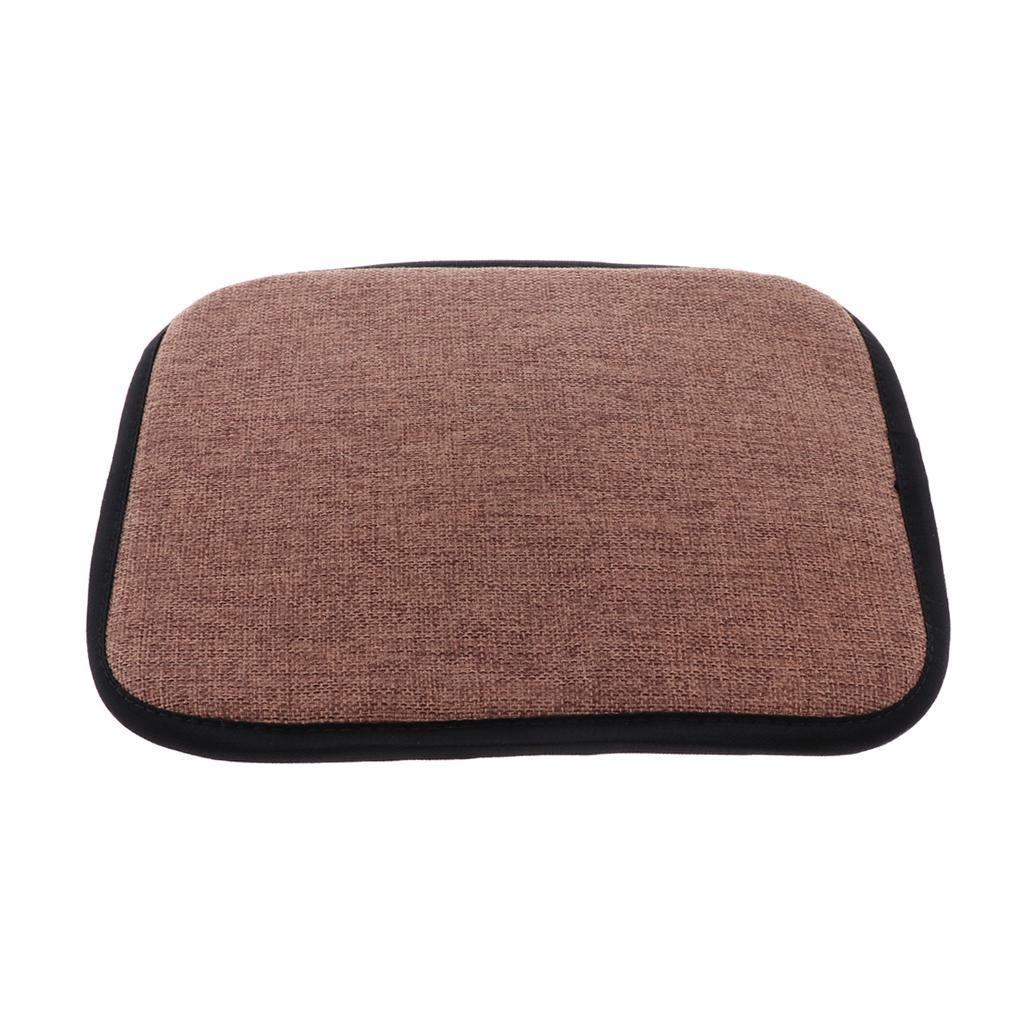 Cotton Brown Kitchen Chair Cushion Dining Chair Pads with Gripper