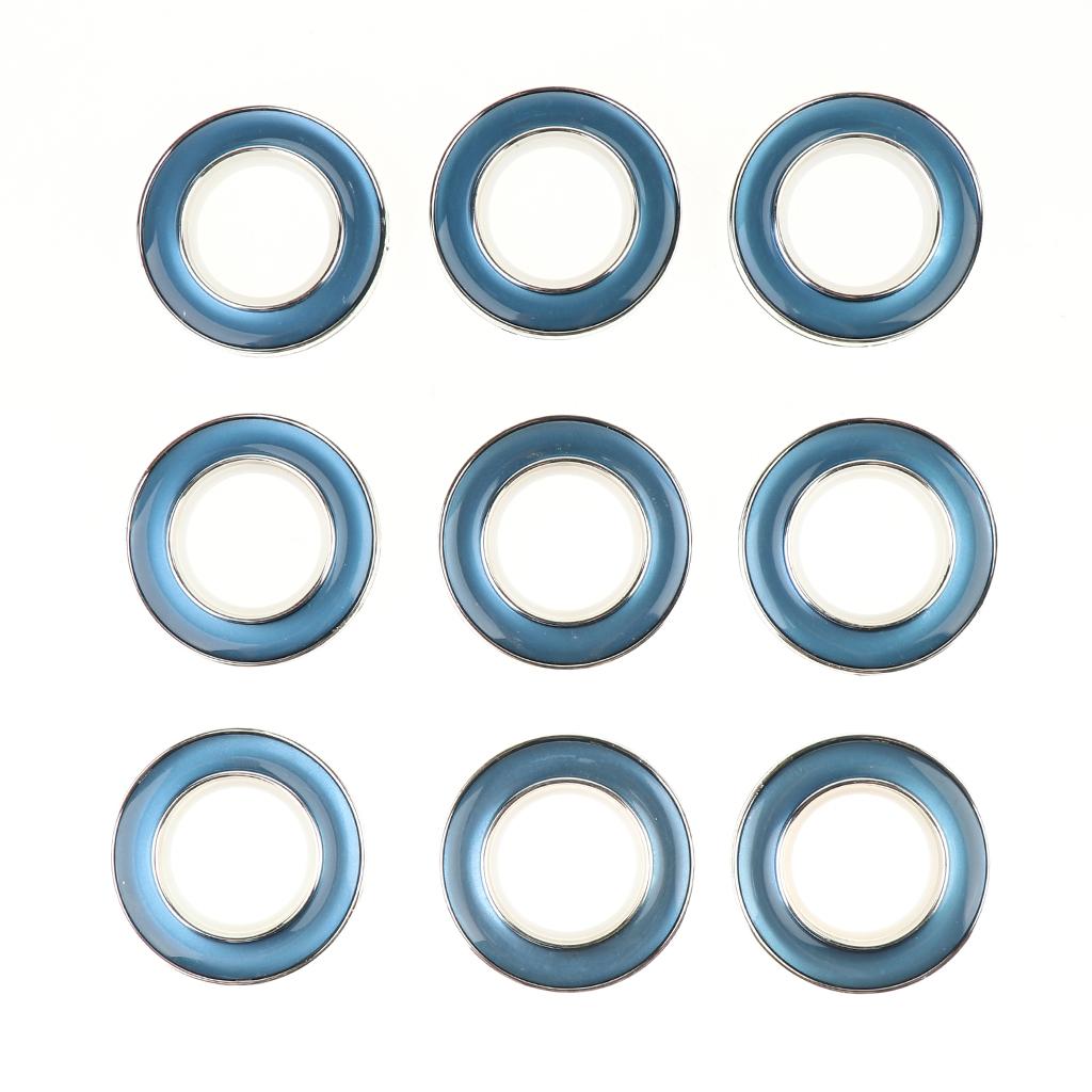40Pcs Curtain Rings Sewing Curtains Drapery Blinds Decoration Blue