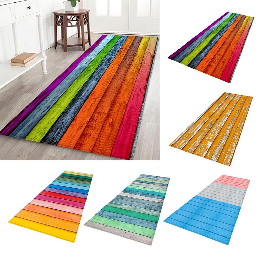 Rustic Runner Rug Floor Mat Modern Home Strip Rug Orange(60x180cm)