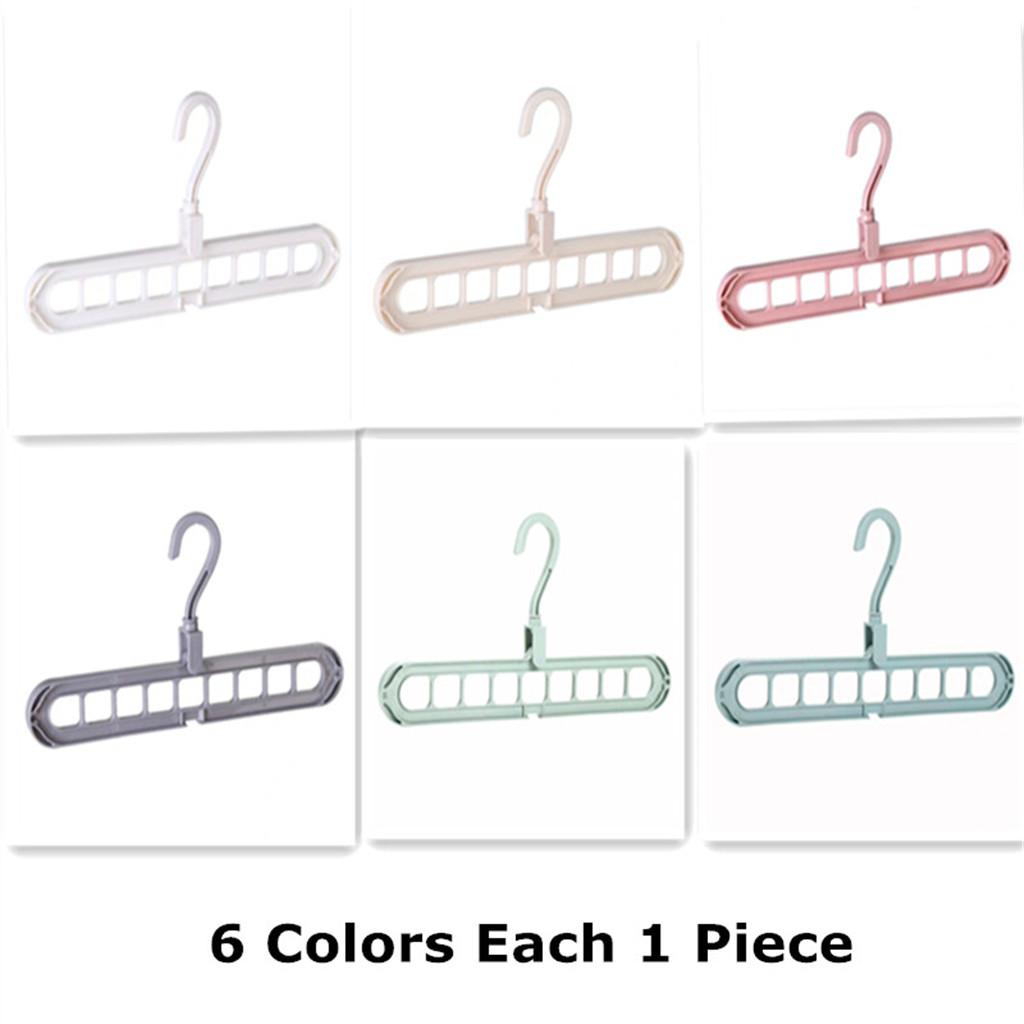 Plastic Multi-Port Clothes Hanger Organizer  Light Green