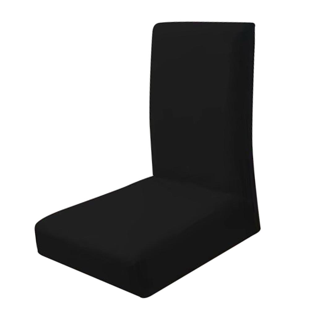  Elastic Chair Cover Removable Short Back Seat Protector Black