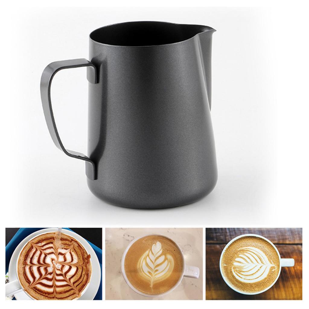 Latte Art Milk Frothing Pitcher Milk Chocolate Milk Espresso Jug Black