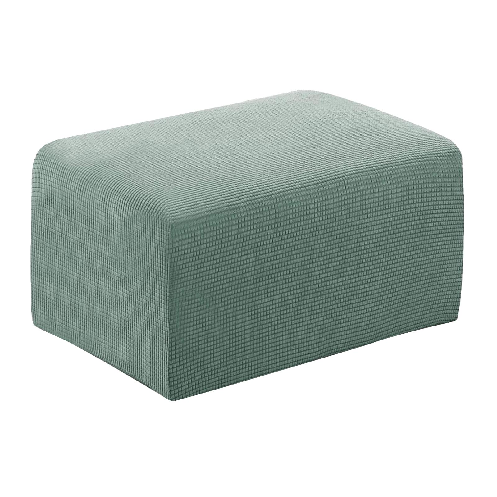 Ottoman Cover Footstool Slipcover Footrest Stool Sofa Protector  Green L