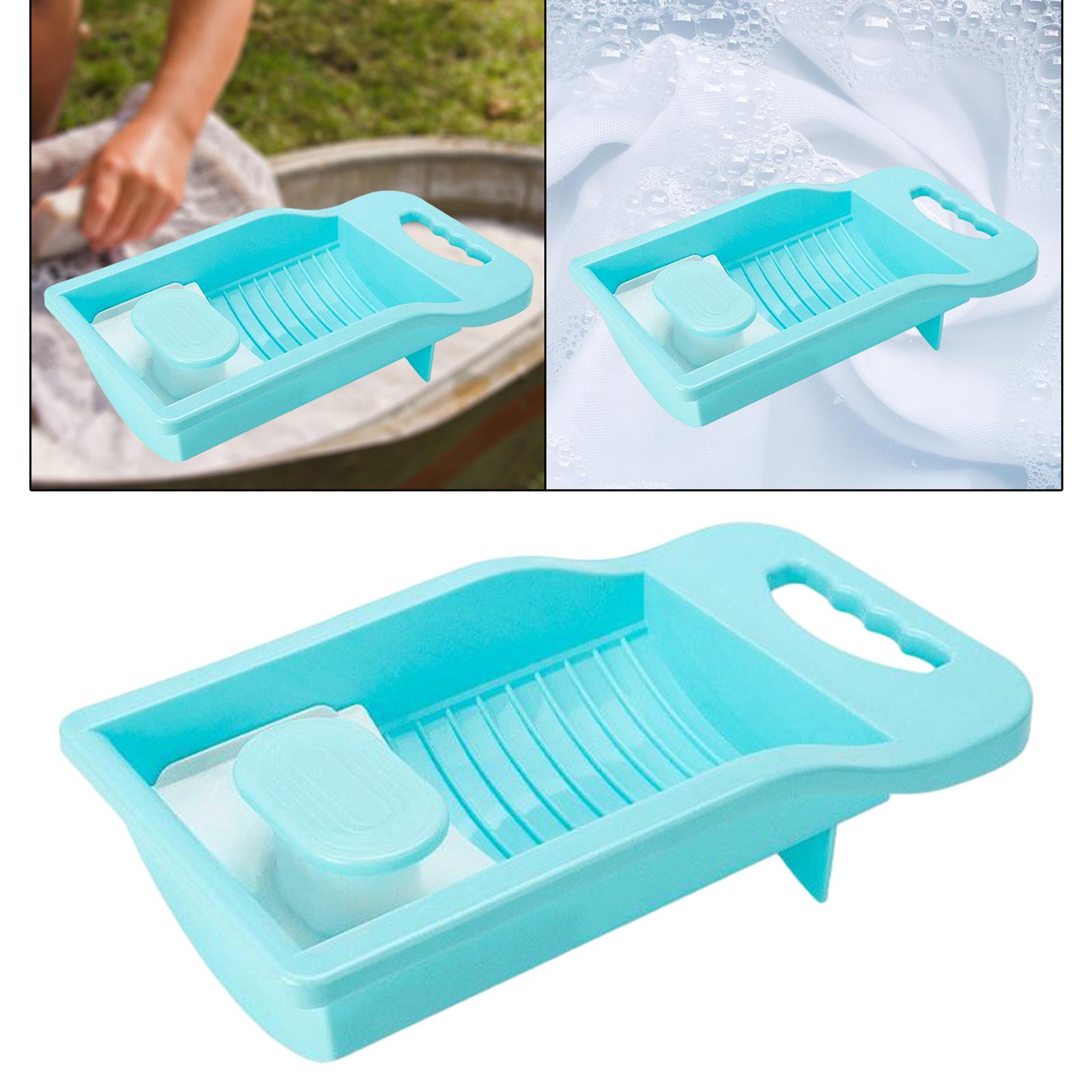 Small Household Washboard Plastic Multifunctional Cleaning Washboard Green