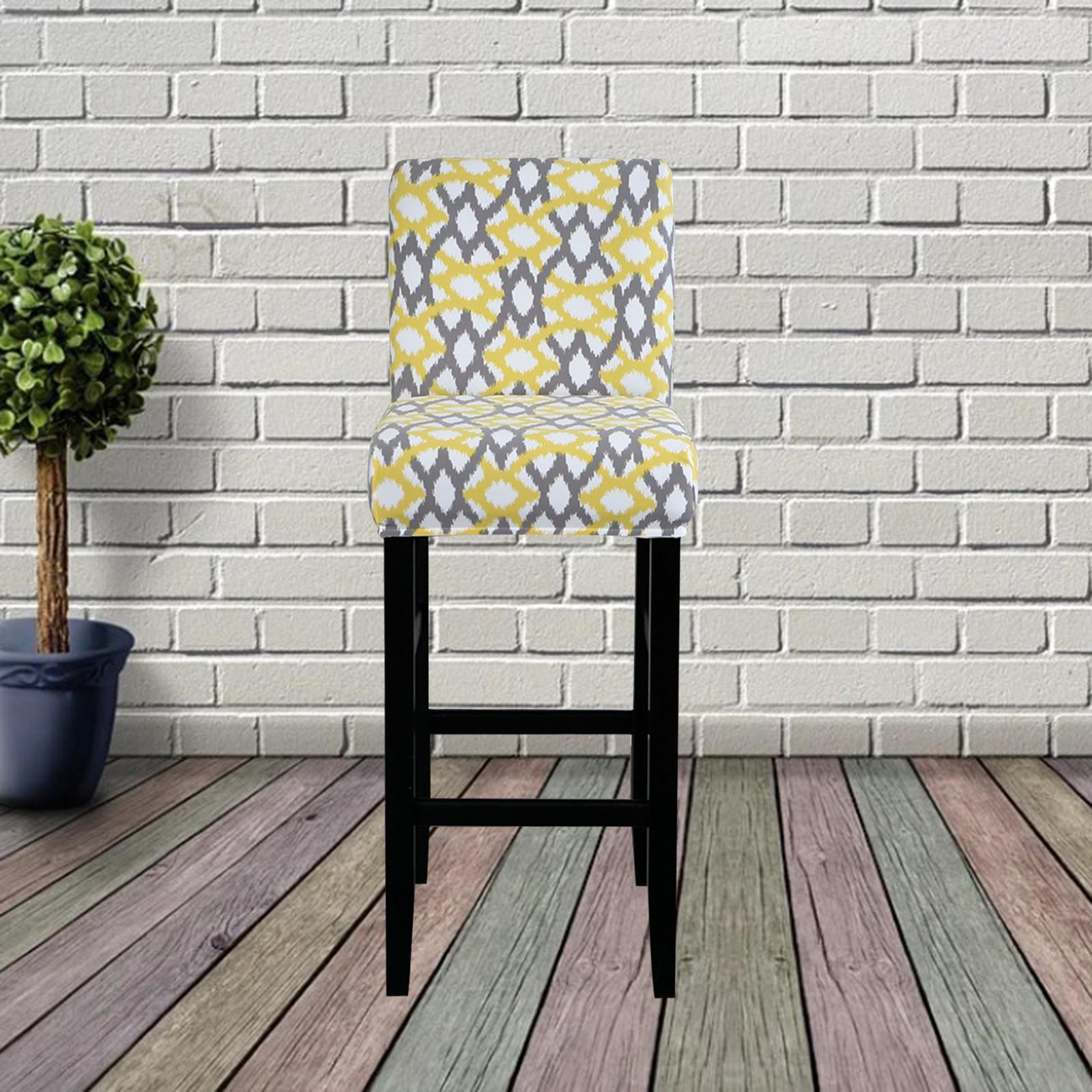 Printed Soft Low Back Chair Cover Removable Dustproof Facilities Comfortable Golden