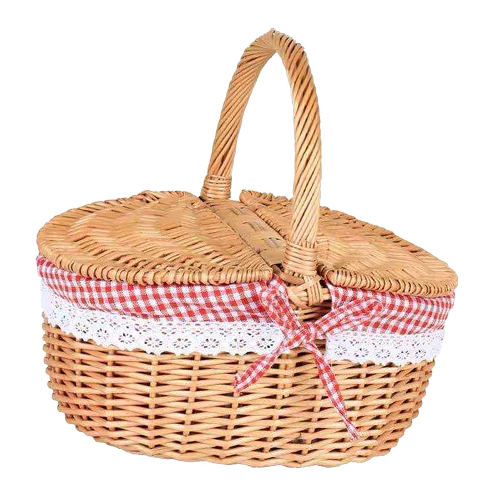 Wicker Picnic Basket With Lining