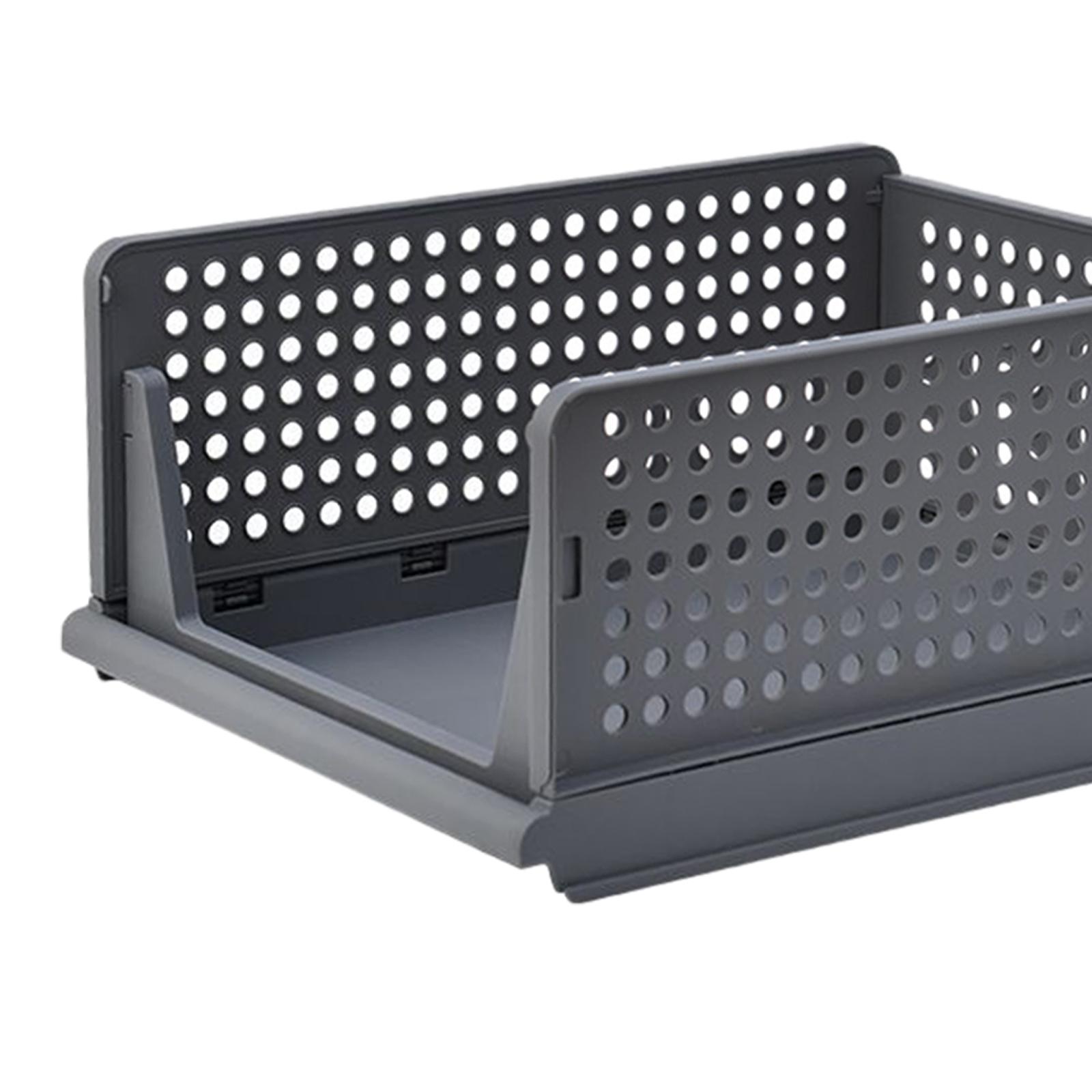 Household Folding Drawer Organizer Clothes Hanger  for Home Gray Large