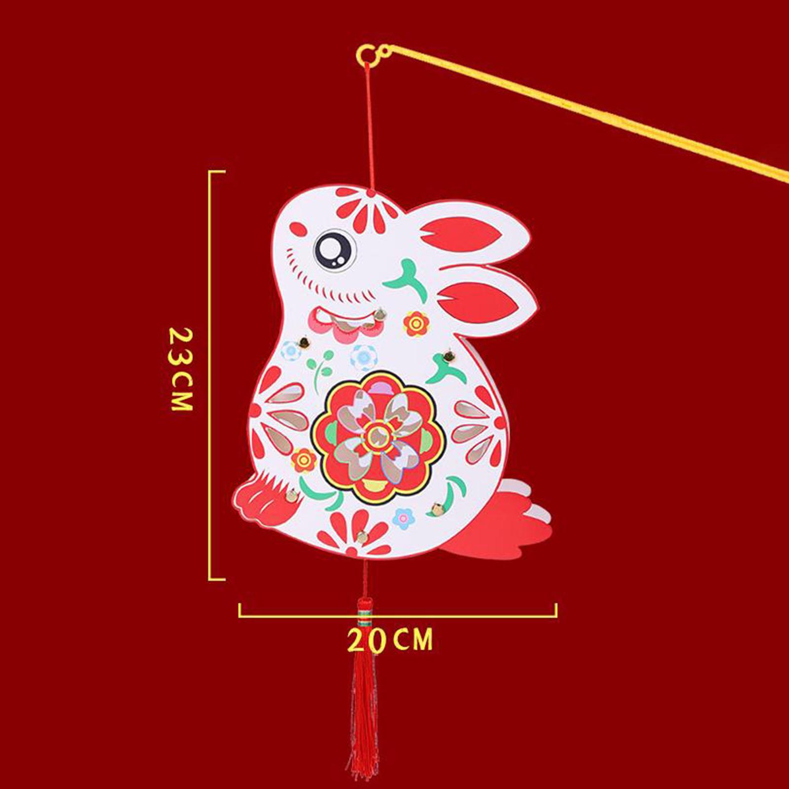 Chinese Style Lantern Making DIY Handmade Props Supplies for Celebration white