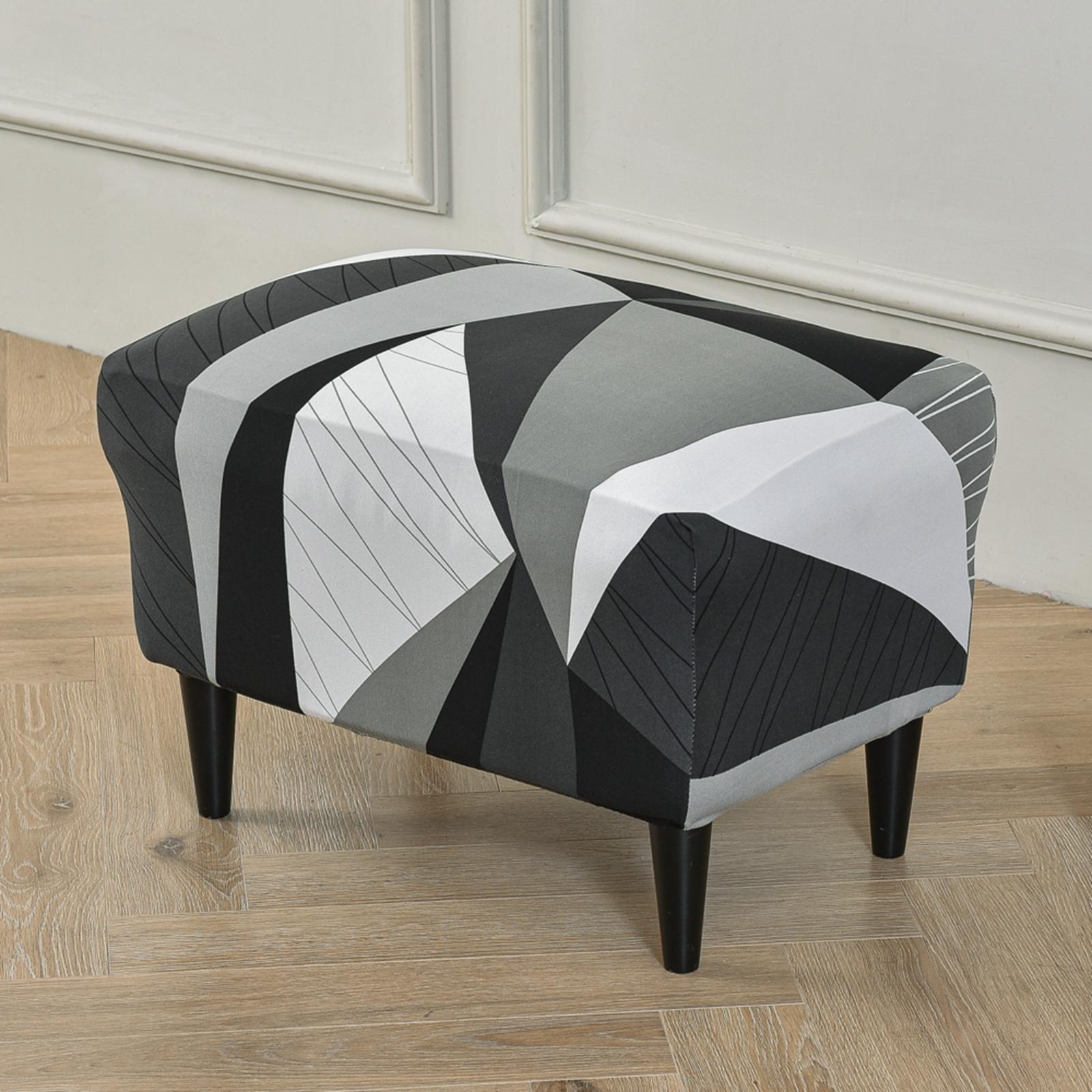 Stretch Ottoman Covers Printed Protector Cover Modern Living Room Style A 