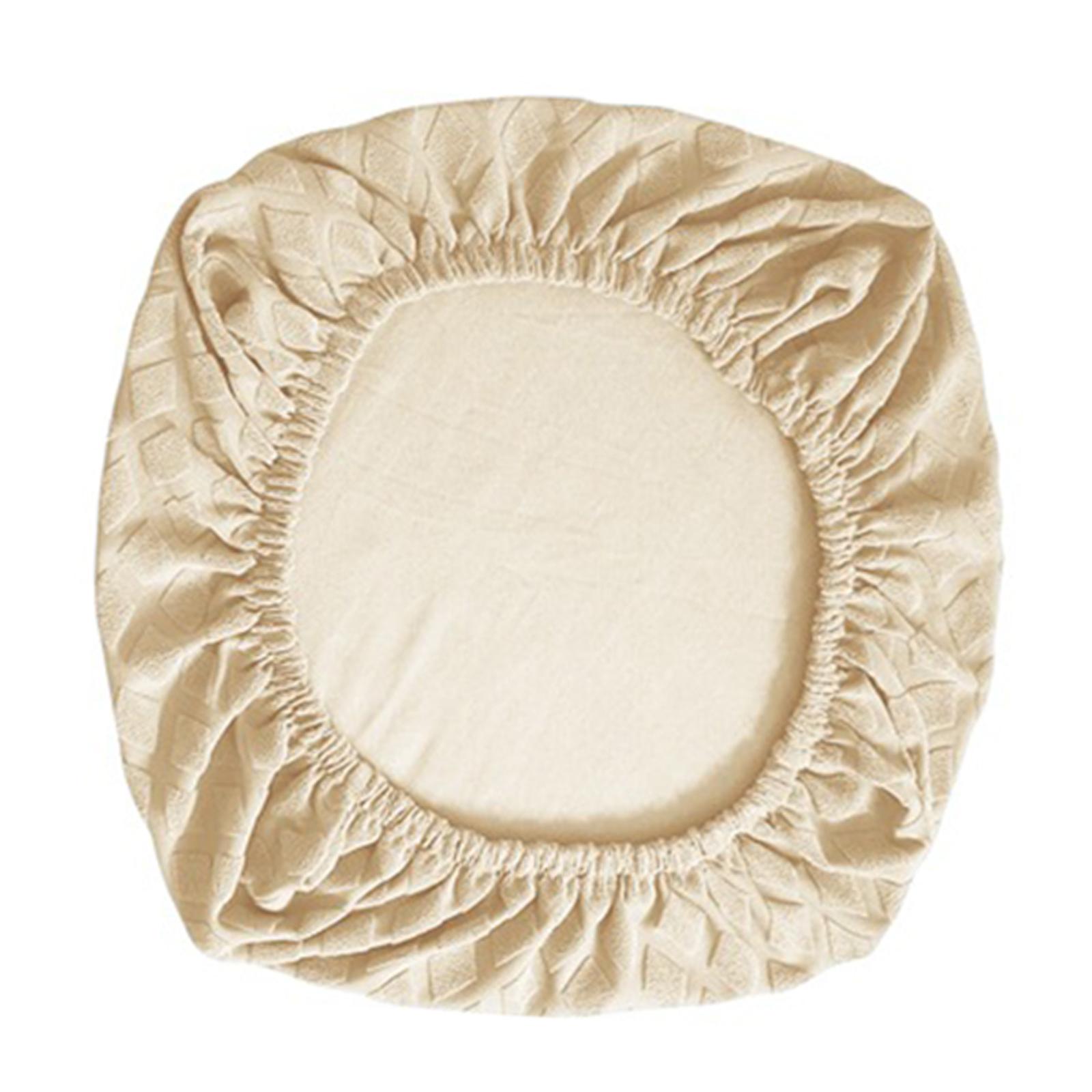 Chair Seat Cover Dining Room Chair Seat Slipcover Removable Washable Beige