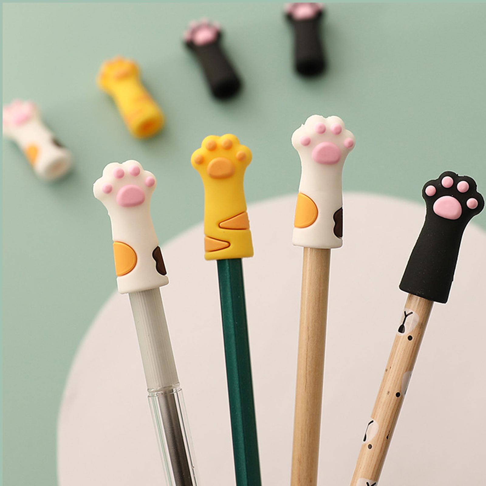 Pencils Caps Pencil Extender Cover Portable Sketching Students Supplies Black