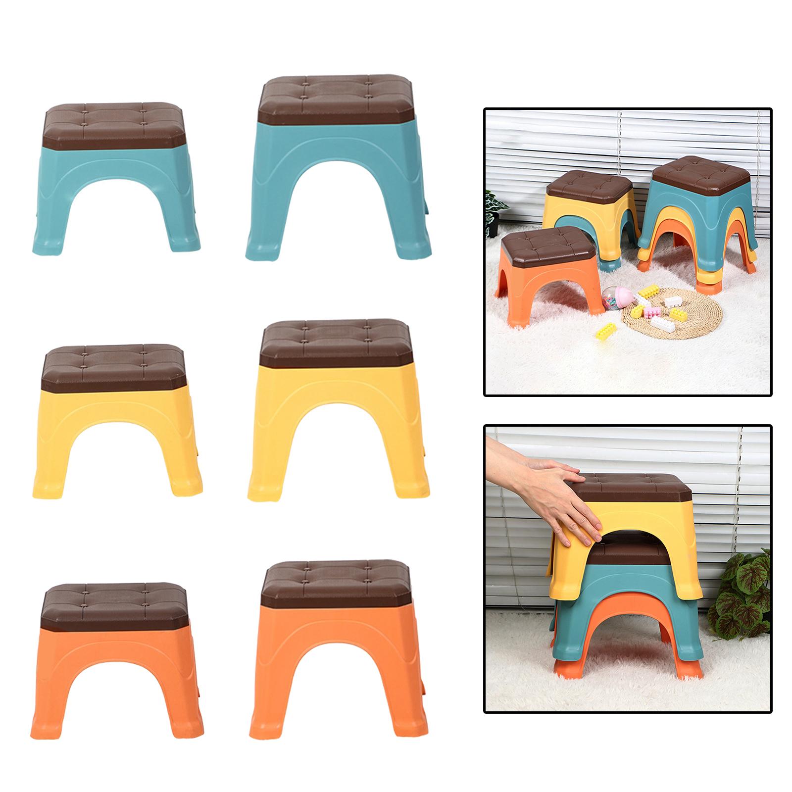 Bathroom Furniture Stool Stackable Home for Kindergarten Bedroom Living Room A