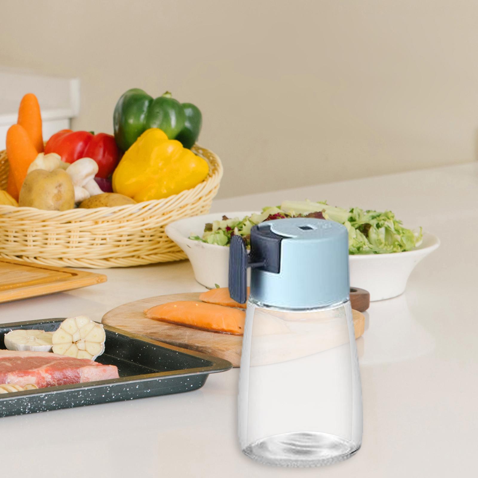Measuring Seasoning Bottle Condiment Pepper Container for Salts Pepper Herbs Blue