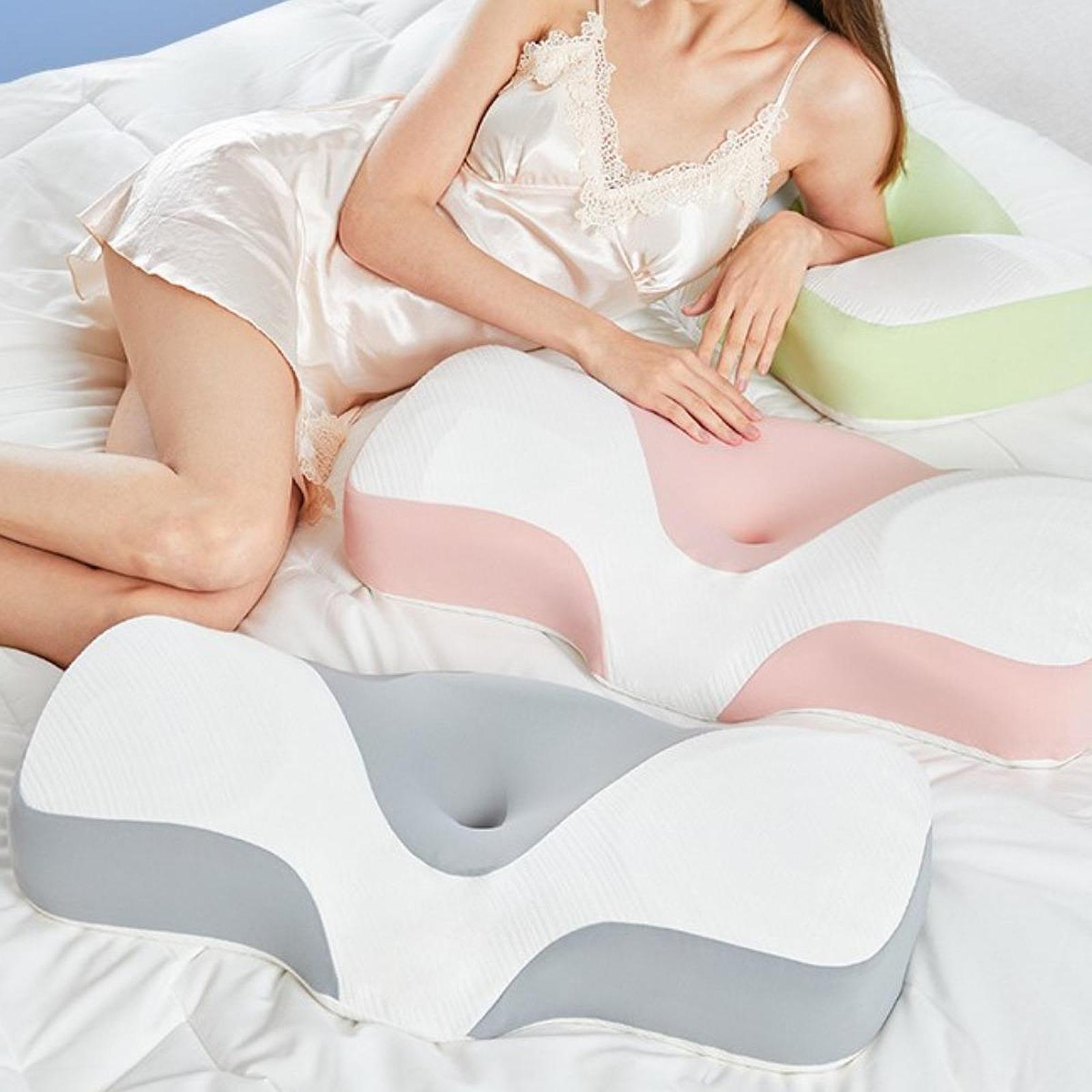 Cervical Pillow Practical Bedroom Breathable Comfortable Neck Support Pillow Gray