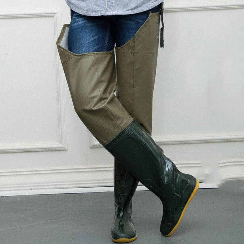 Fishing Hunting Waders Waterproof PVC Soft Boots Outdoor Pant 40